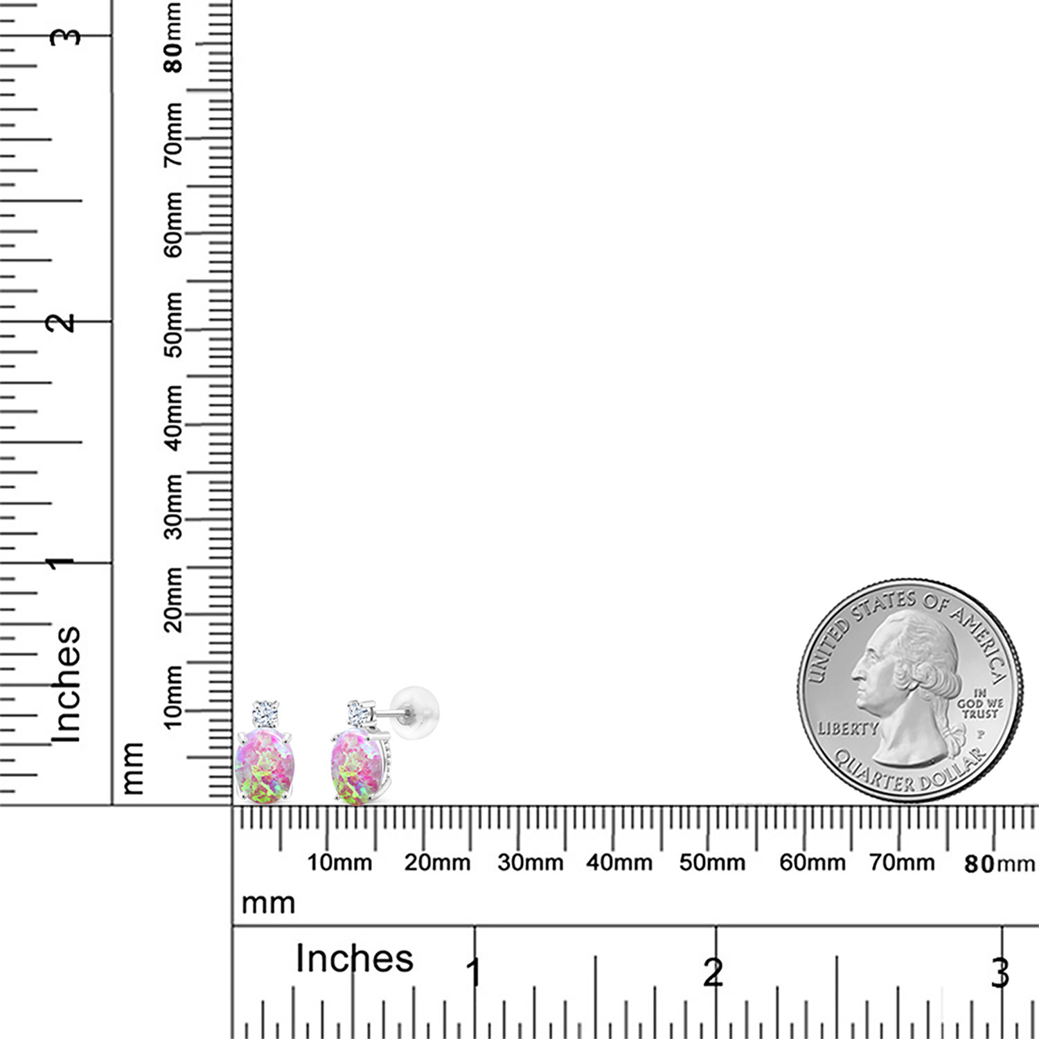 14k White Gold Onyx Earrings For Women (2.6Cttw, GemstoneDecember Birthstone, - Picture 118 of 154