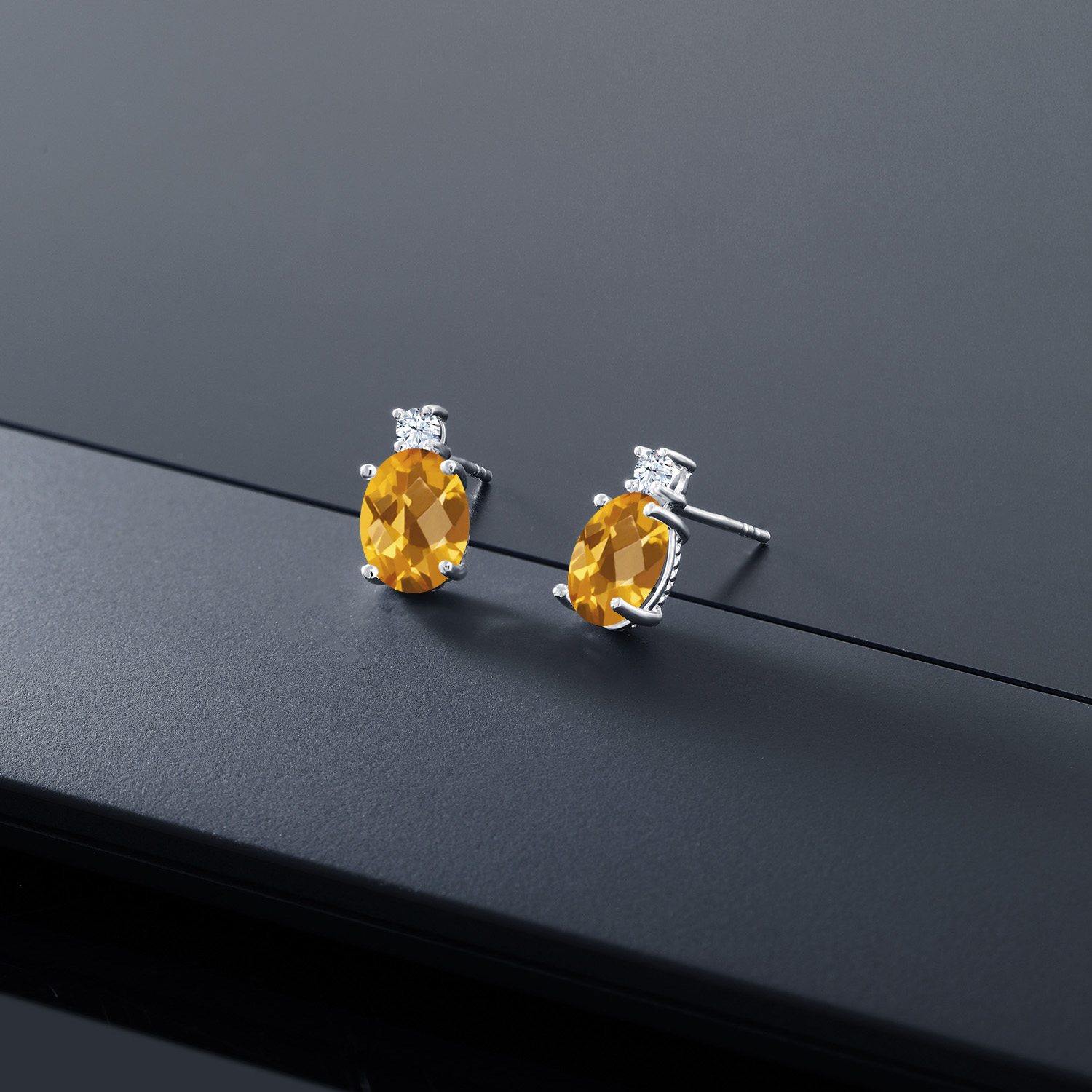 14k White Gold Onyx Earrings For Women (2.6Cttw, GemstoneDecember Birthstone, - Picture 52 of 154