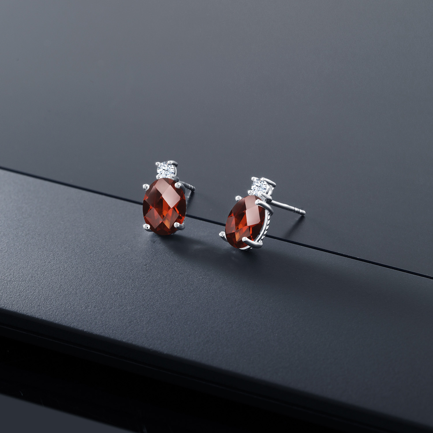 14k White Gold Onyx Earrings For Women (2.6Cttw, GemstoneDecember Birthstone, - Picture 82 of 154