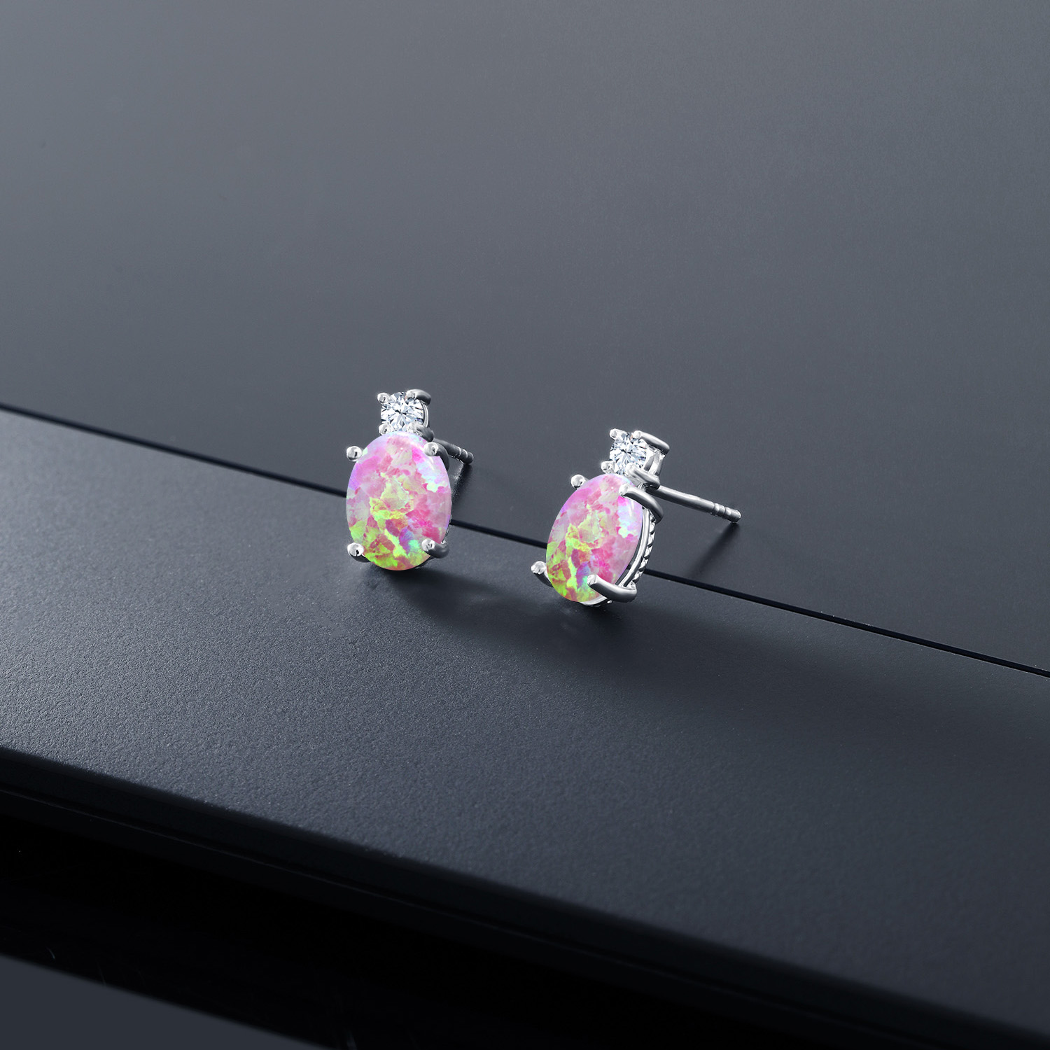 14k White Gold Onyx Earrings For Women (2.6Cttw, GemstoneDecember Birthstone, - Picture 119 of 154