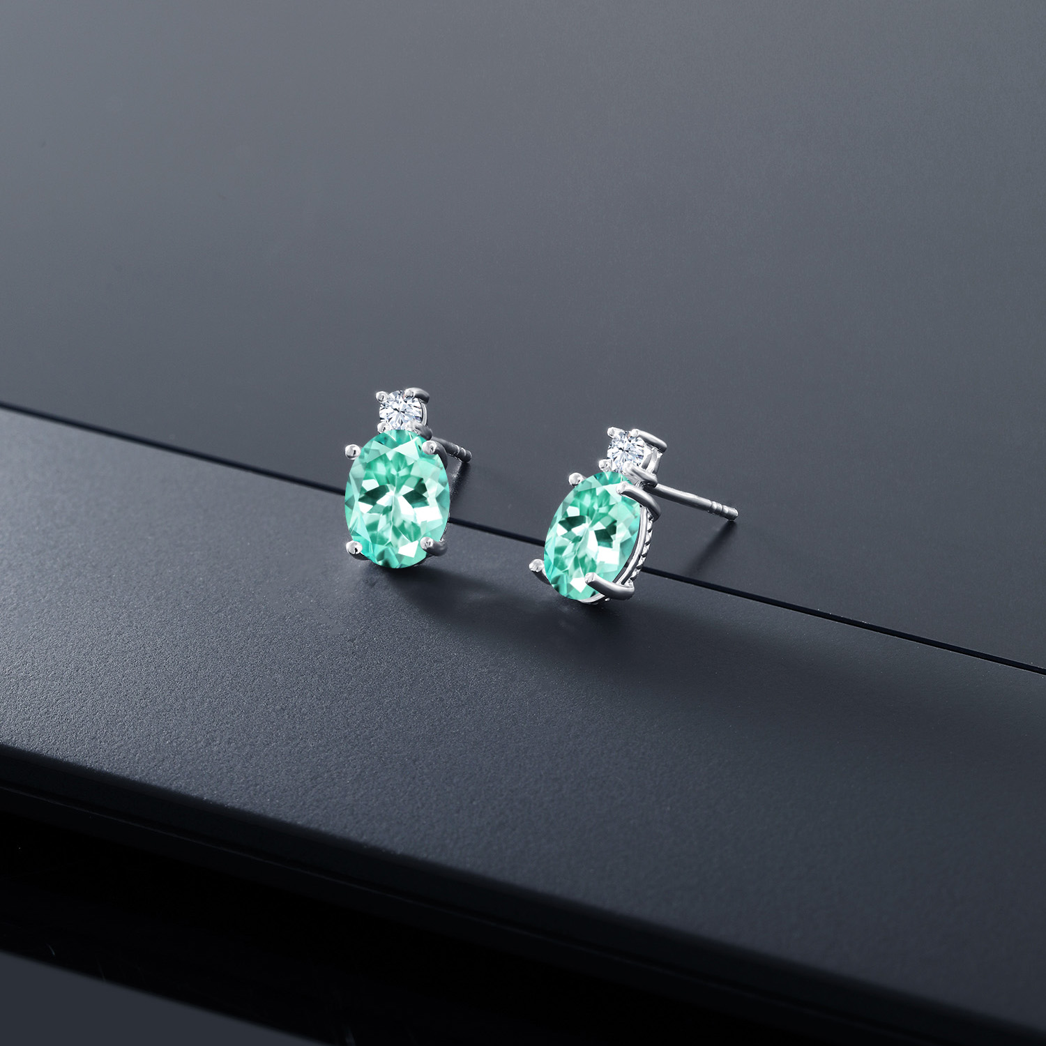 14k White Gold Onyx Earrings For Women (2.6Cttw, GemstoneDecember Birthstone, - Picture 18 of 154