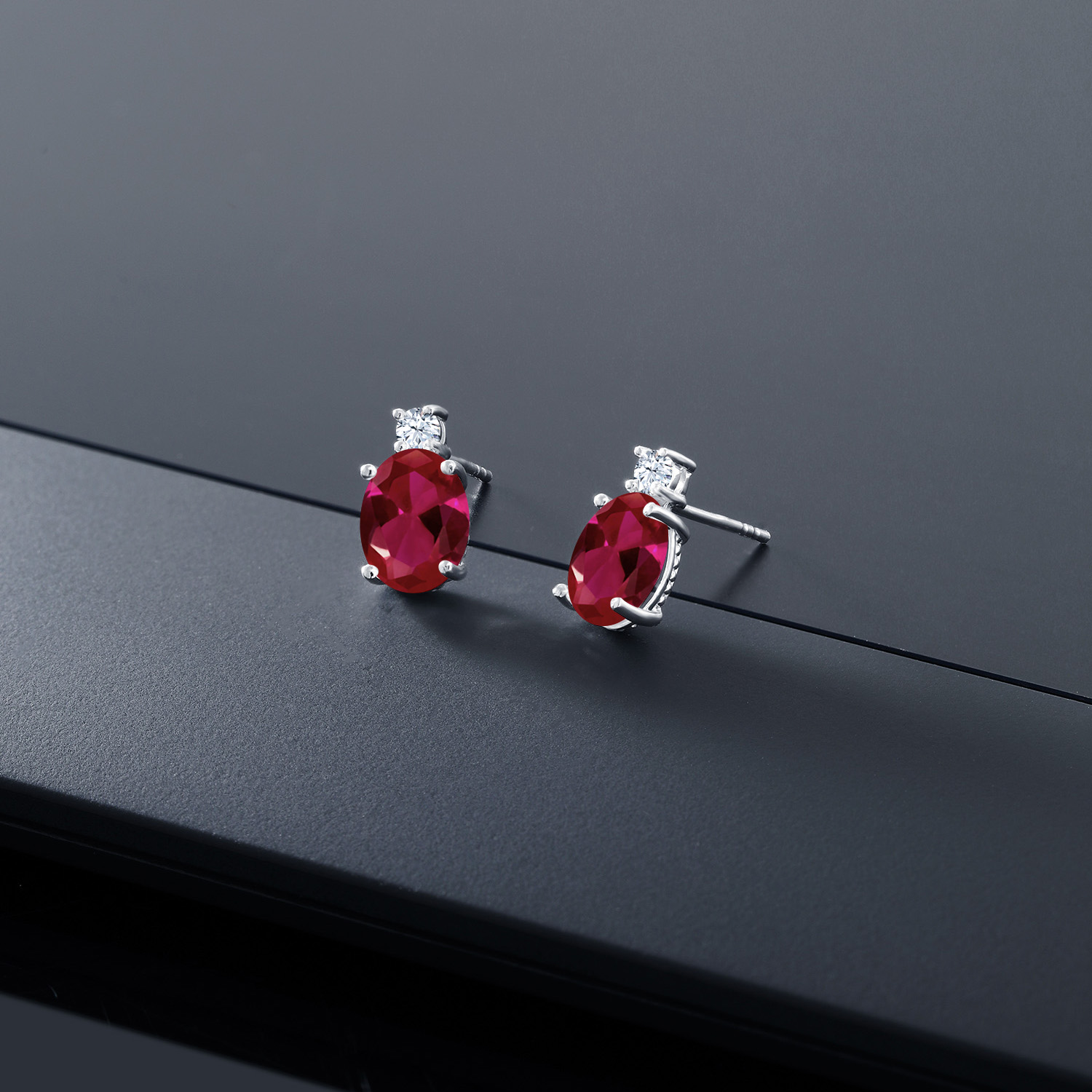 14k White Gold Onyx Earrings For Women (2.6Cttw, GemstoneDecember Birthstone, - Picture 57 of 154