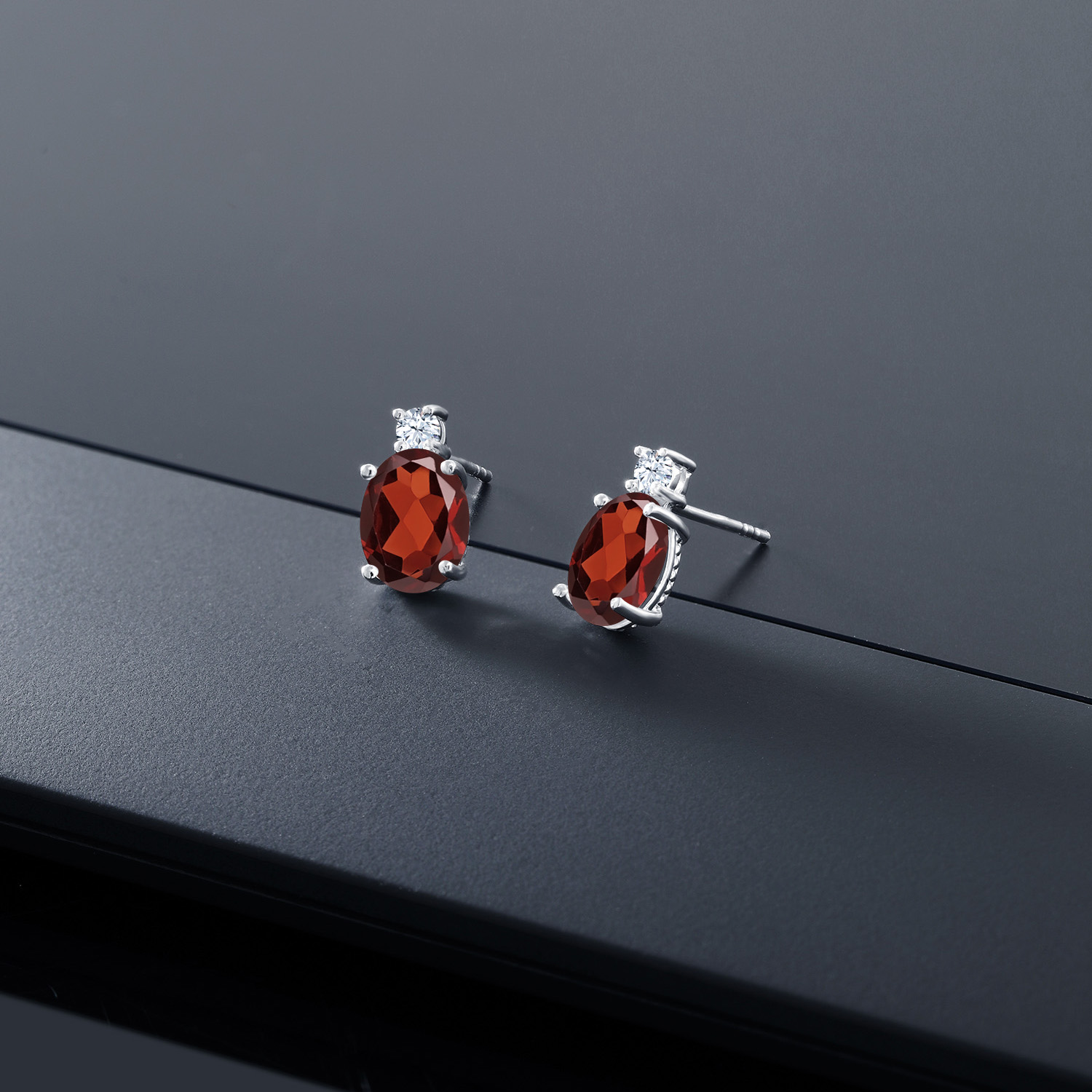 14k White Gold Onyx Earrings For Women (2.6Cttw, GemstoneDecember Birthstone, - Picture 77 of 154