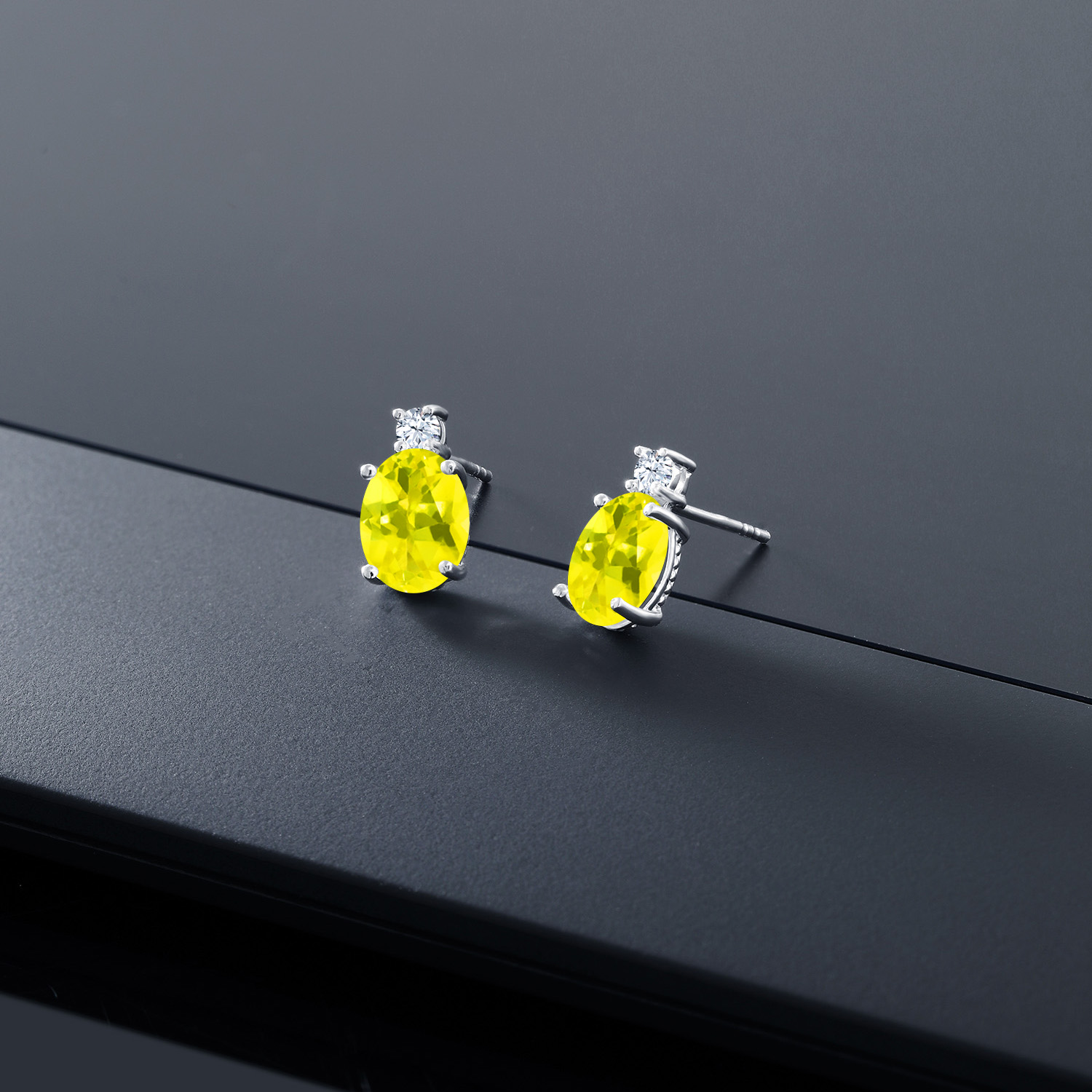 14k White Gold Onyx Earrings For Women (2.6Cttw, GemstoneDecember Birthstone, - Picture 37 of 154