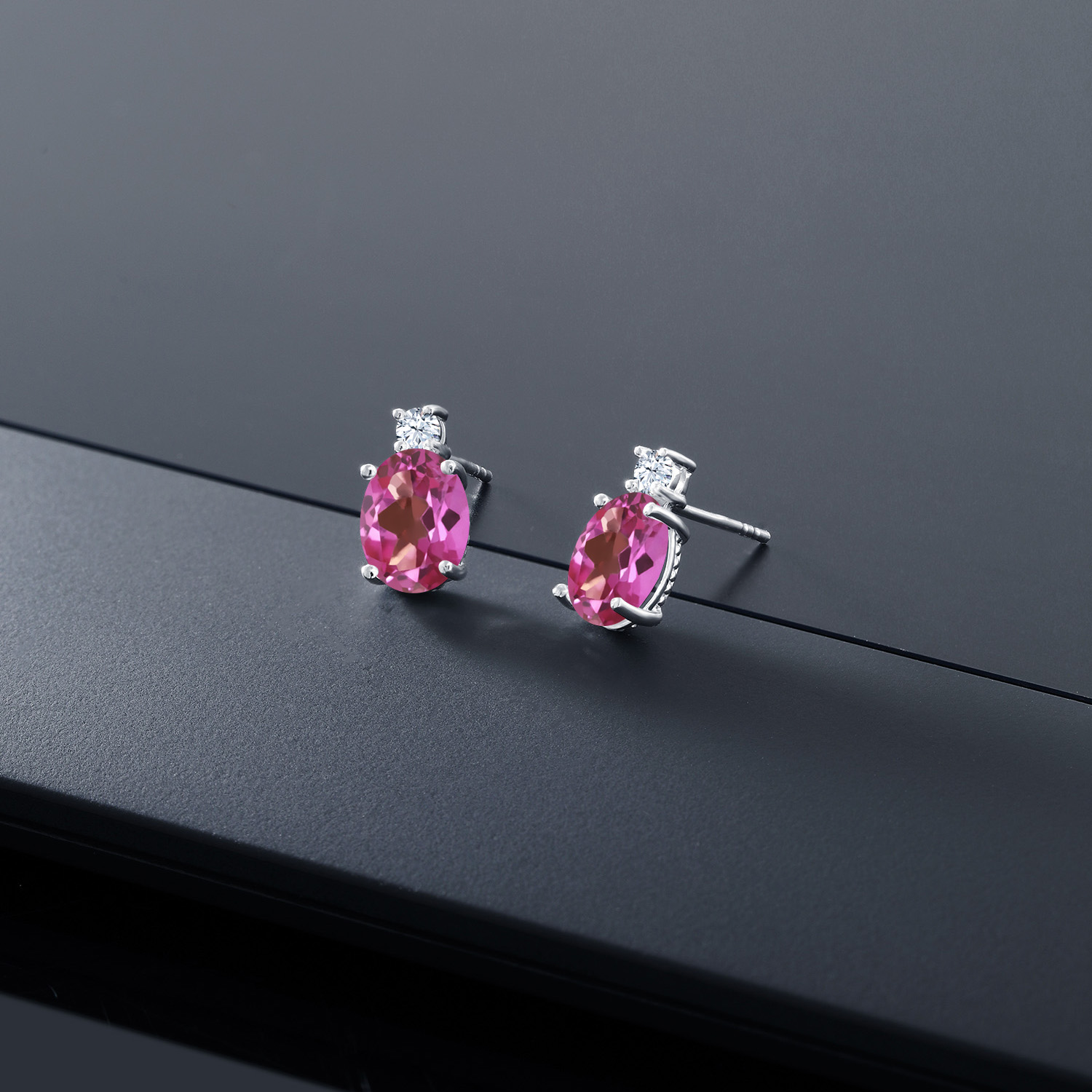 14k White Gold Onyx Earrings For Women (2.6Cttw, GemstoneDecember Birthstone, - Picture 114 of 154