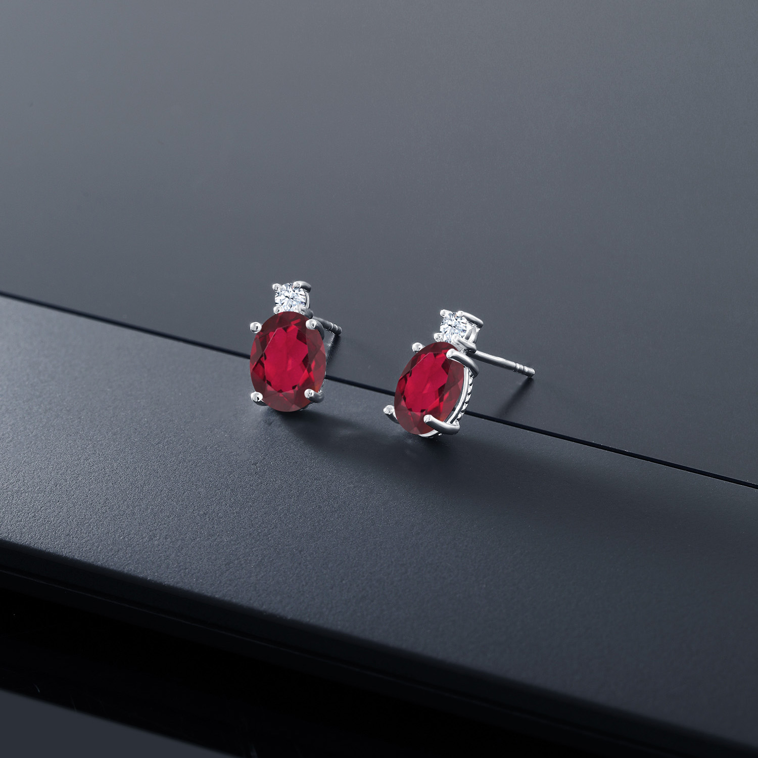 14k White Gold Onyx Earrings For Women (2.6Cttw, GemstoneDecember Birthstone, - Picture 133 of 154