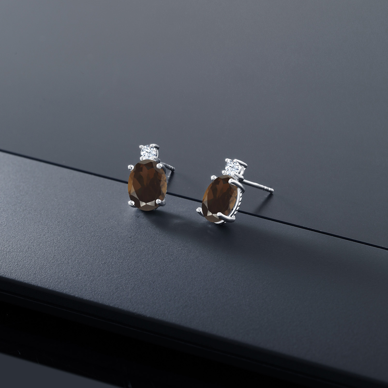 14k White Gold Onyx Earrings For Women (2.6Cttw, GemstoneDecember Birthstone, - Picture 137 of 154