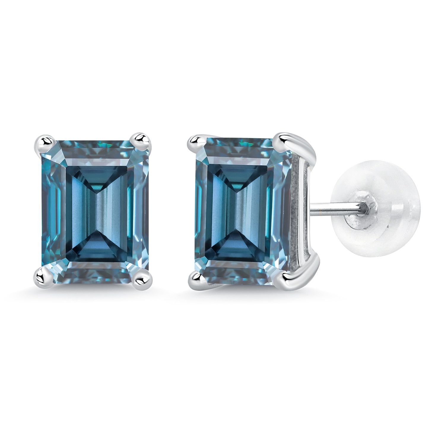 14K White Gold Amethyst Stud Earrings For Women (3.00 Cttw, Gemstone February - Picture 61 of 102