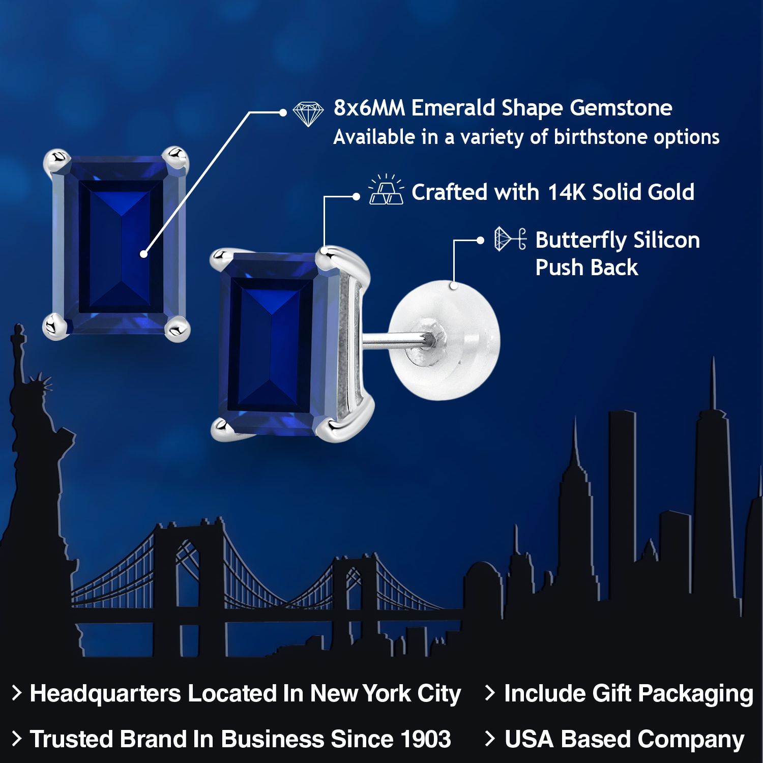 14K White Gold Amethyst Stud Earrings For Women (3.00 Cttw, Gemstone February - Picture 20 of 102