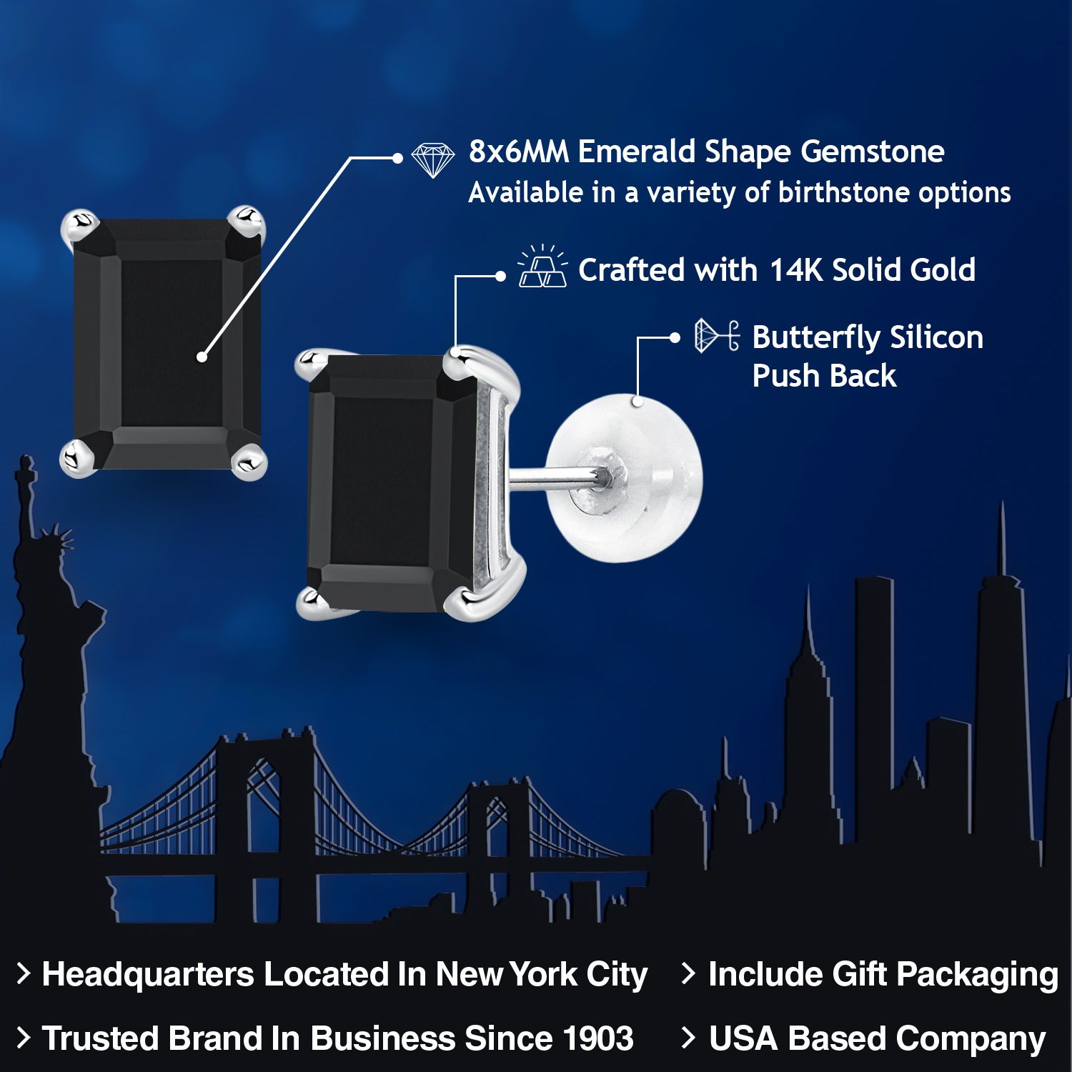 14K White Gold Amethyst Stud Earrings For Women (3.00 Cttw, Gemstone February - Picture 50 of 102