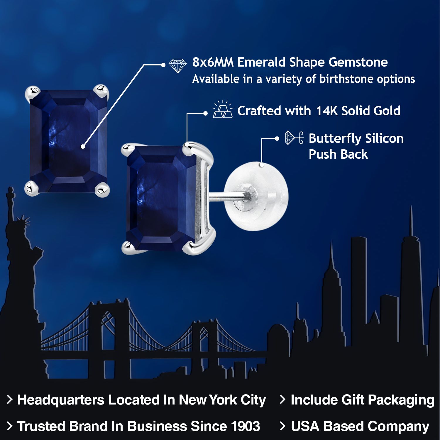 14K White Gold Amethyst Stud Earrings For Women (3.00 Cttw, Gemstone February - Picture 26 of 102