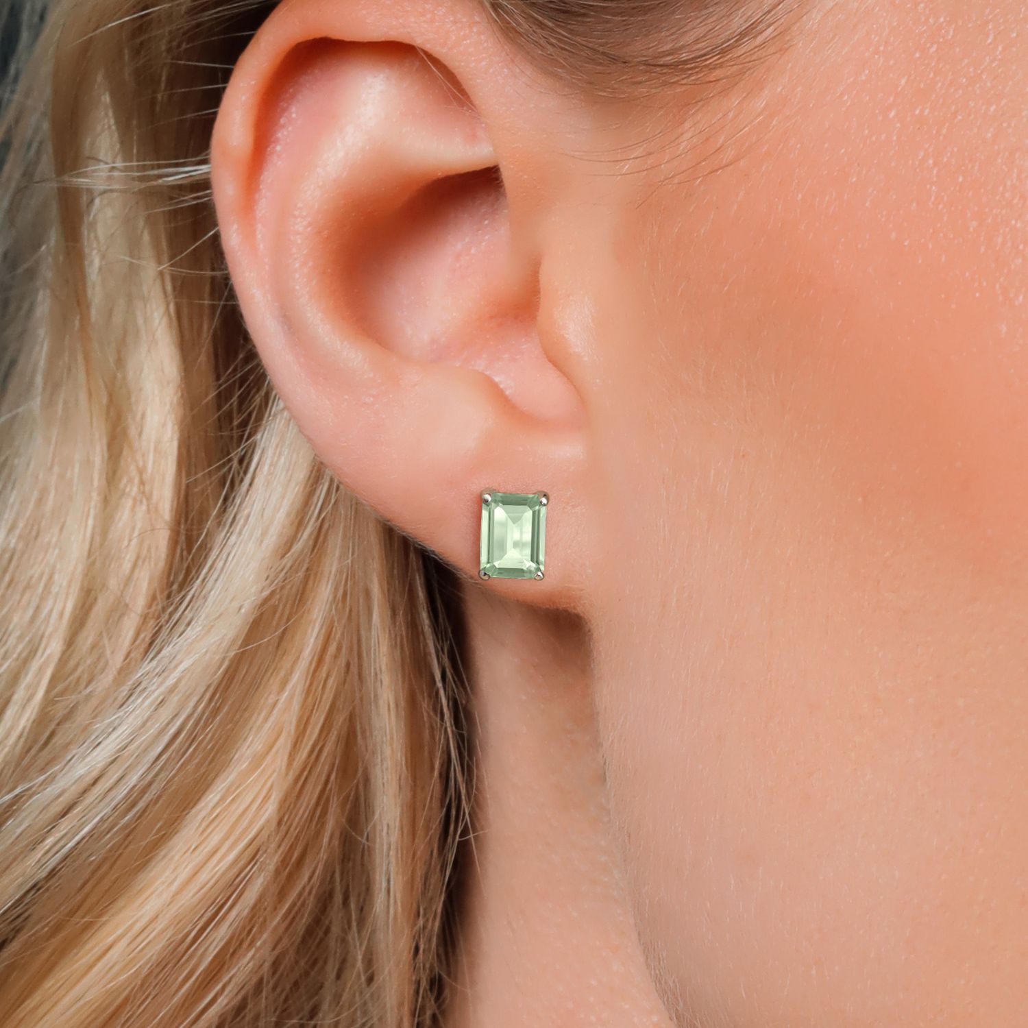 14K White Gold Amethyst Stud Earrings For Women (3.00 Cttw, Gemstone February - Picture 75 of 102