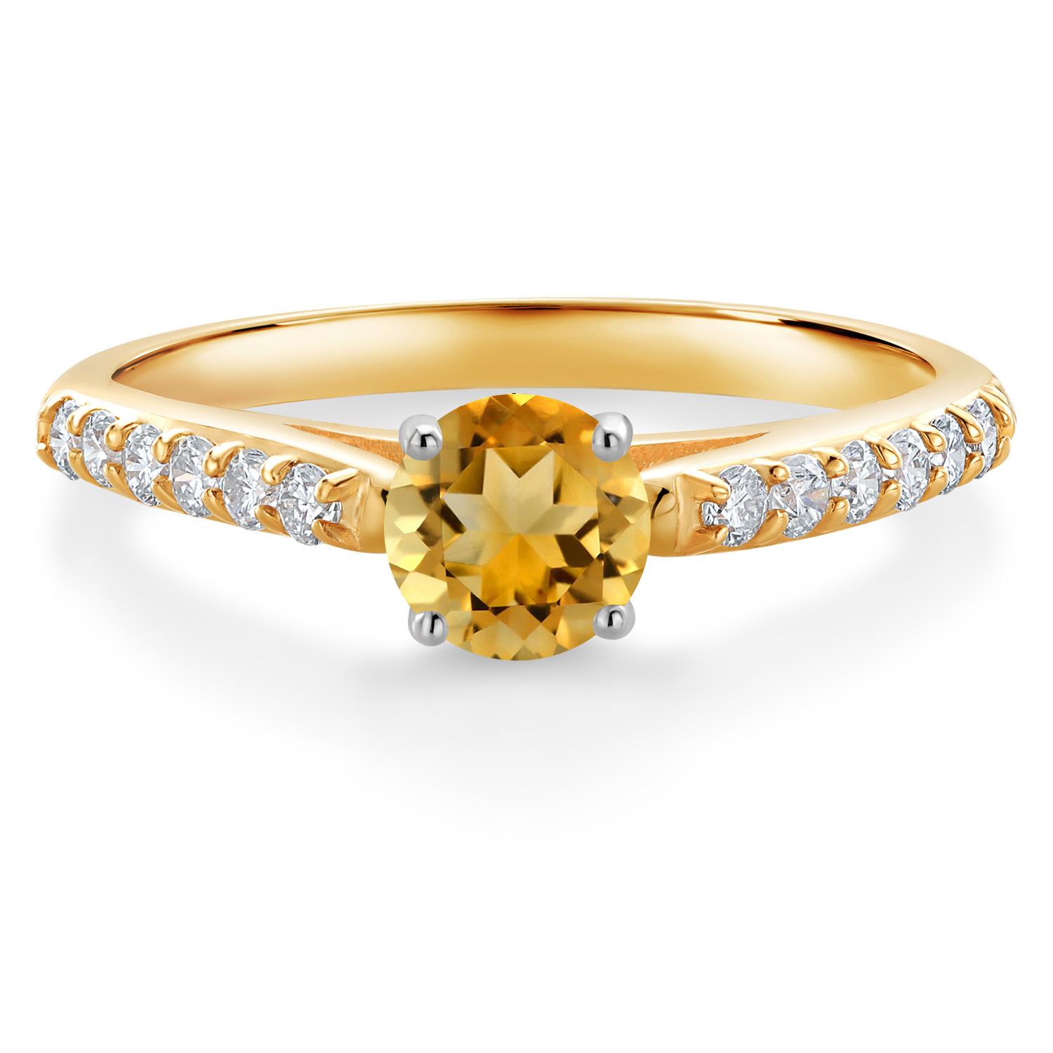 10K Yellow and White Gold Amethyst and White Lab Grown Diamond Engagement - Picture 69 of 72