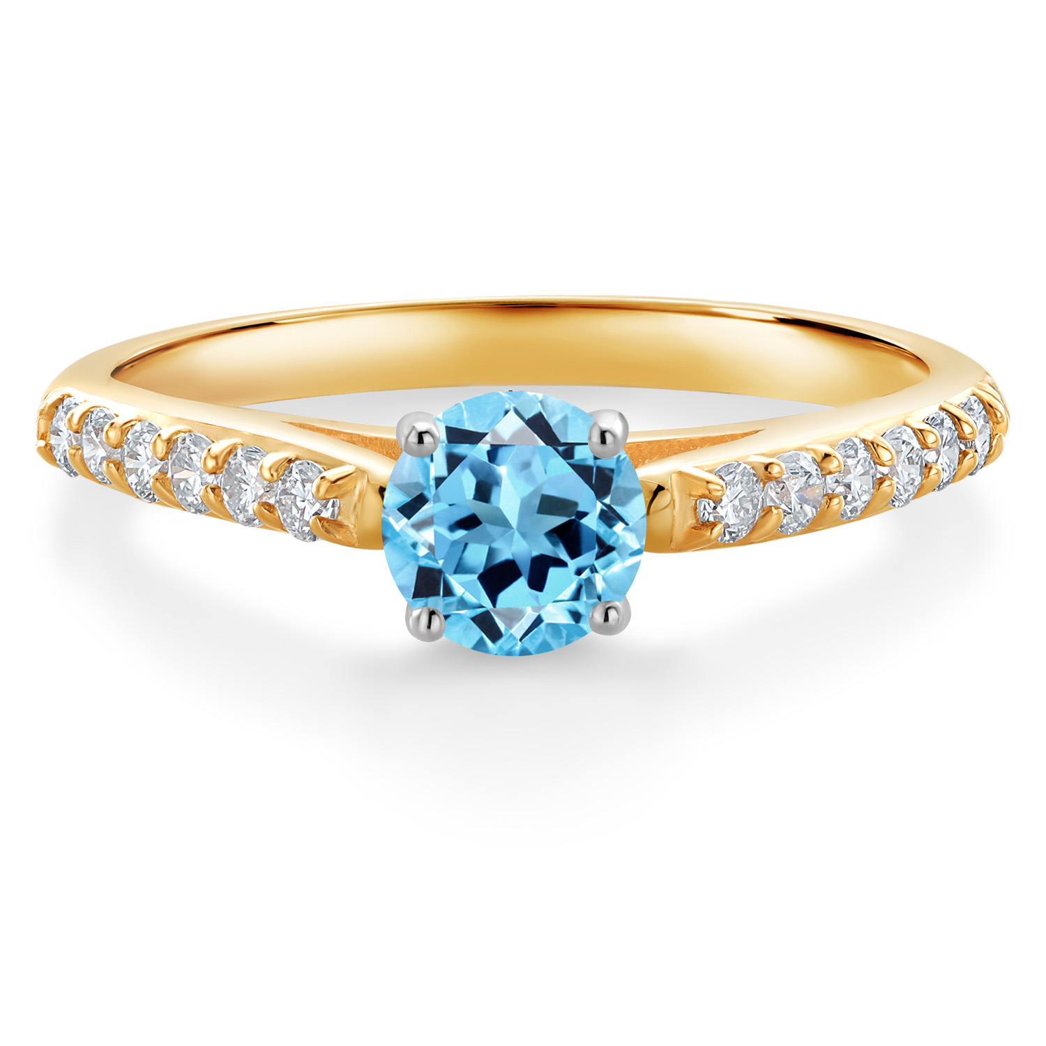 10K Yellow and White Gold Amethyst and White Lab Grown Diamond Engagement - Picture 61 of 72