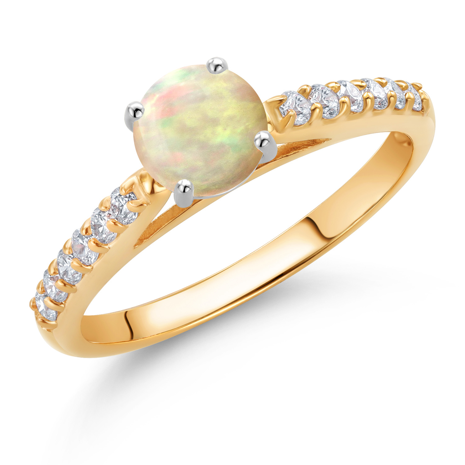 10K Yellow and White Gold Amethyst and White Lab Grown Diamond Engagement - Picture 66 of 72