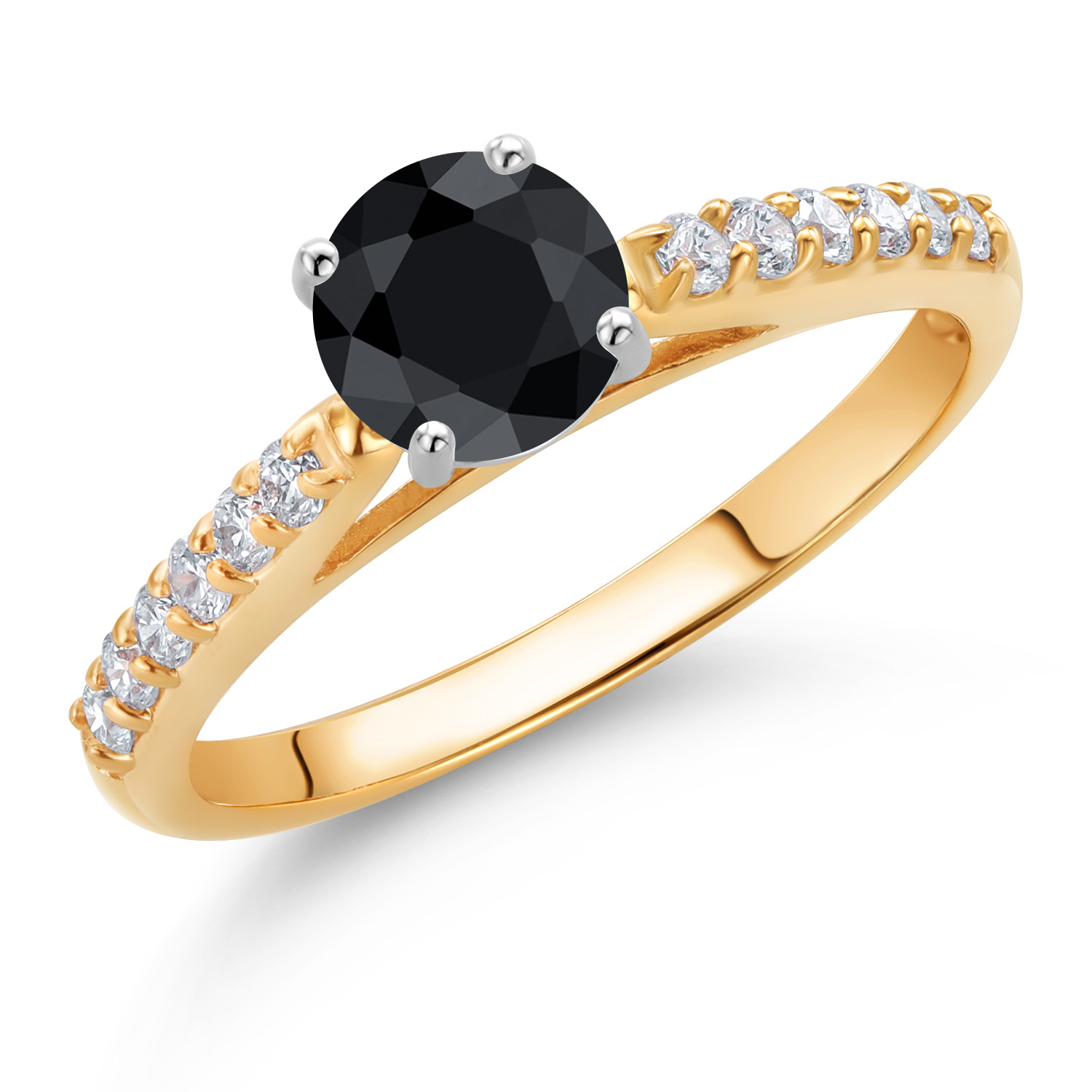 10K Yellow and White Gold Amethyst and White Lab Grown Diamond Engagement - Picture 6 of 72