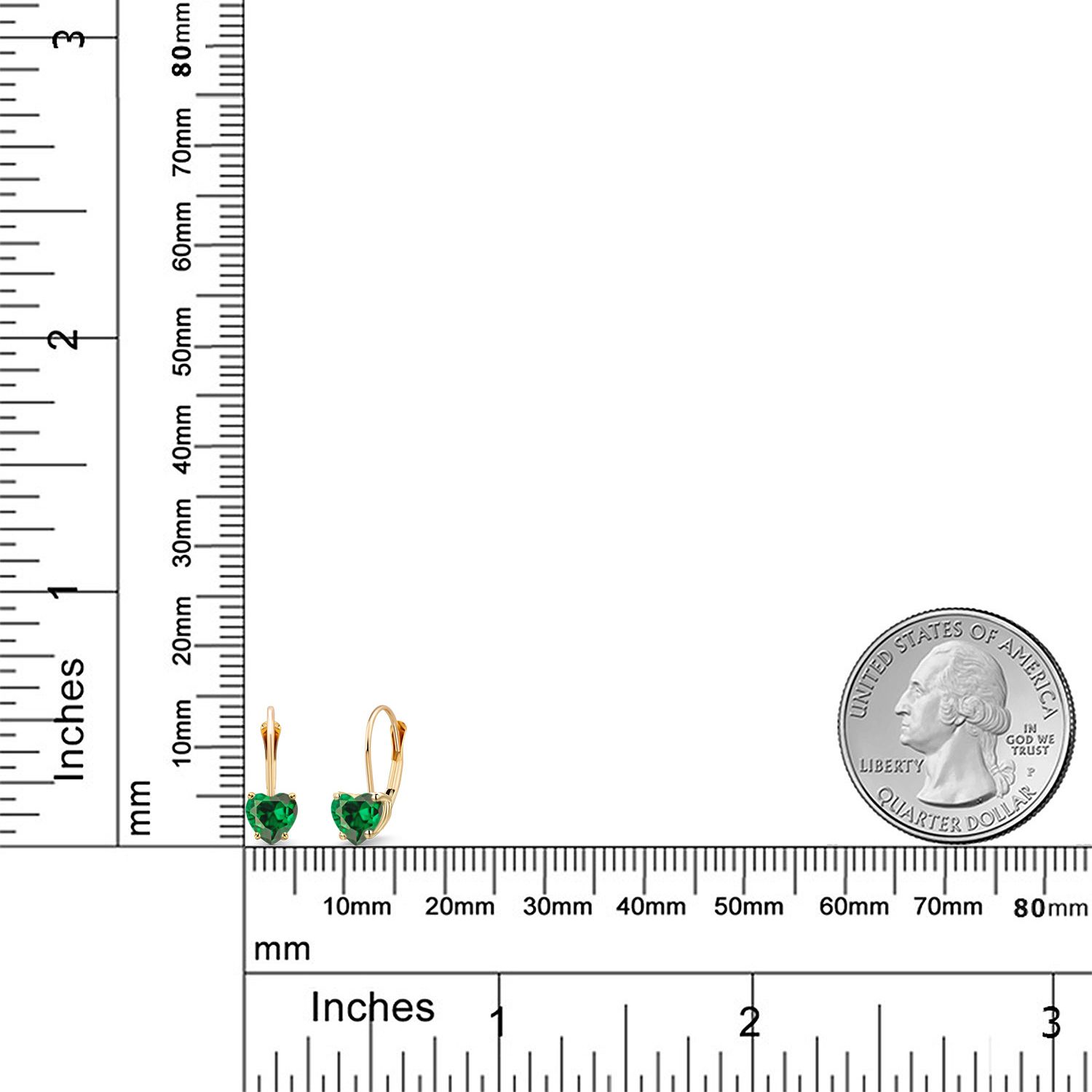 5MM Heart Shape Gemstone Birthstone Leverback Women Earrings In 14K Yellow Gold - Picture 73 of 157