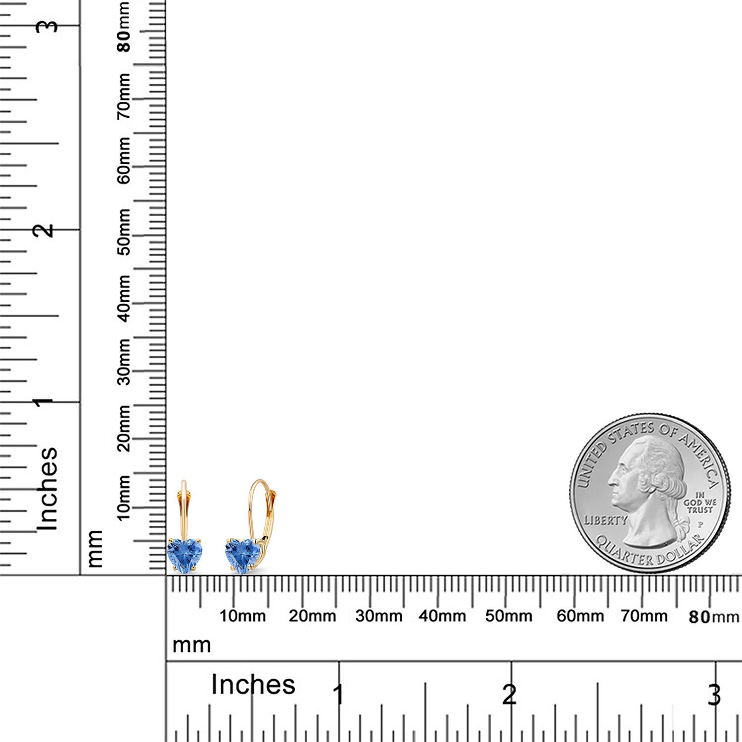 5MM Heart Shape Gemstone Birthstone Leverback Women Earrings In 14K Yellow Gold - Picture 43 of 157