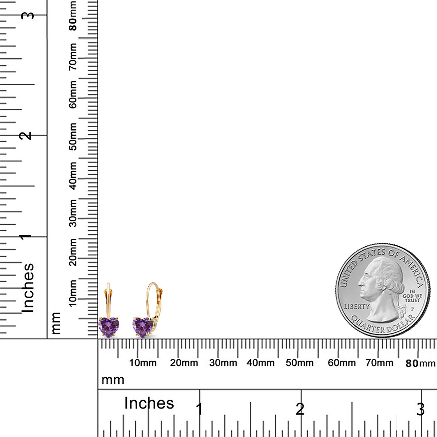 5MM Heart Shape Gemstone Birthstone Leverback Women Earrings In 14K Yellow Gold - Picture 55 of 157