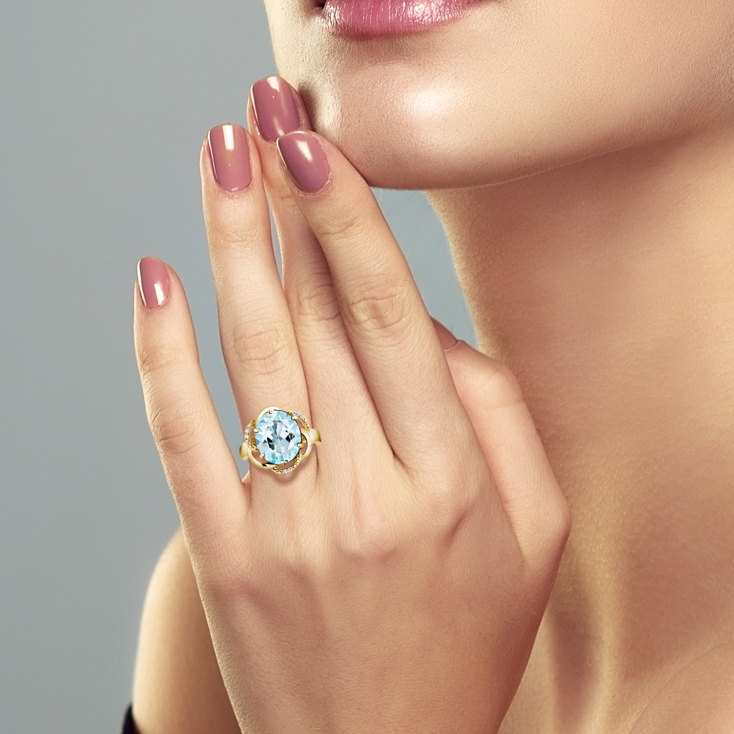 Gemstone Birthstone Solitaire Engagement Ring For Women...