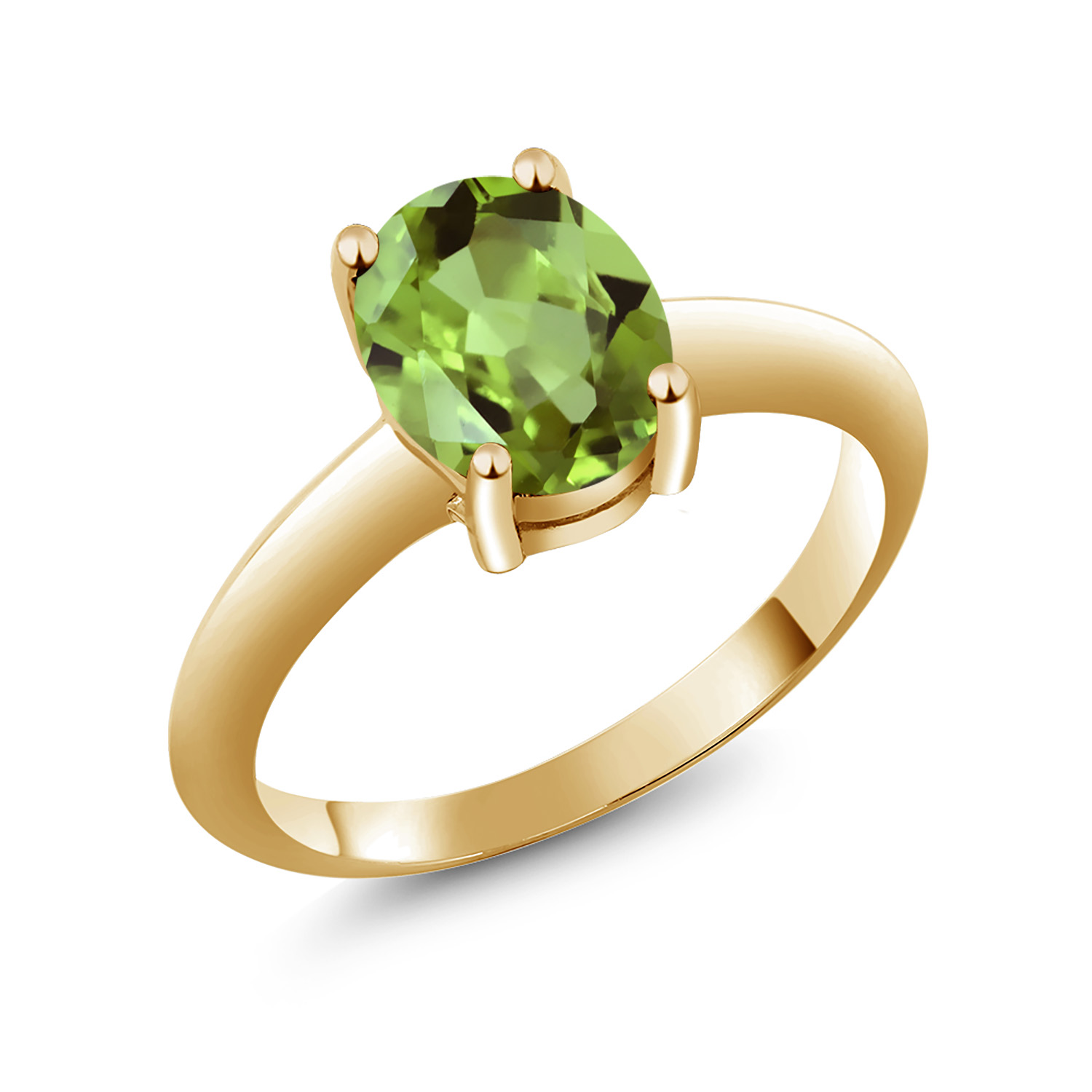 18K Yellow Gold Plated Silver Green Turquoise Solitaire Engagement Ring For - Picture 17 of 39