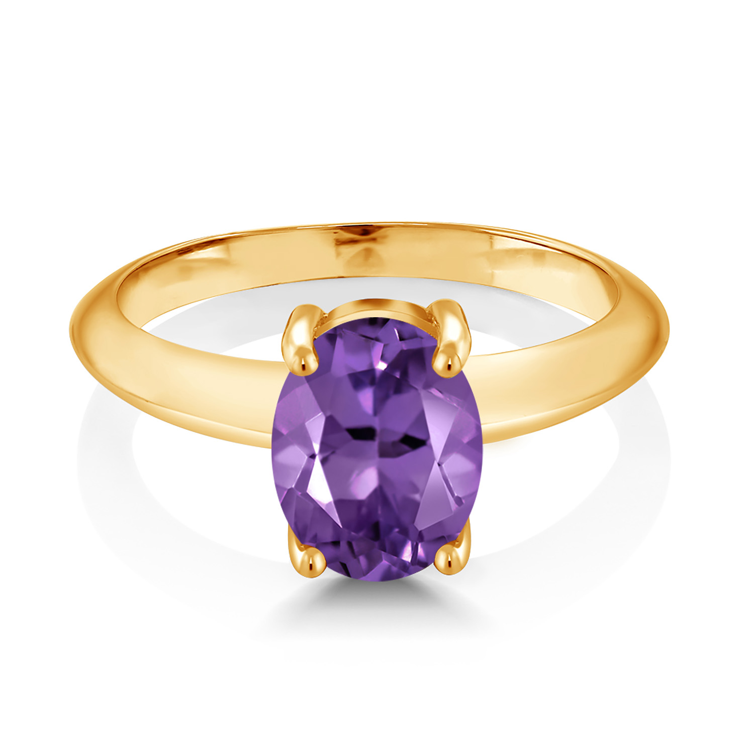 18K Yellow Gold Plated Silver Green Turquoise Solitaire Engagement Ring For - Picture 25 of 39