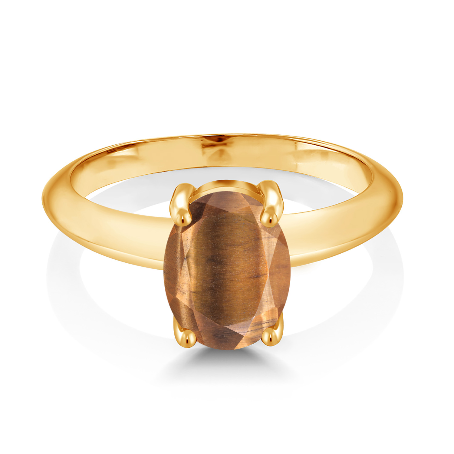 18K Yellow Gold Plated Silver Green Turquoise Solitaire Engagement Ring For - Picture 10 of 39