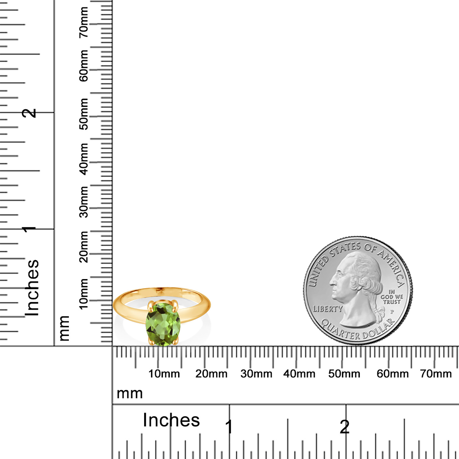 18K Yellow Gold Plated Silver Green Turquoise Solitaire Engagement Ring For - Picture 19 of 39