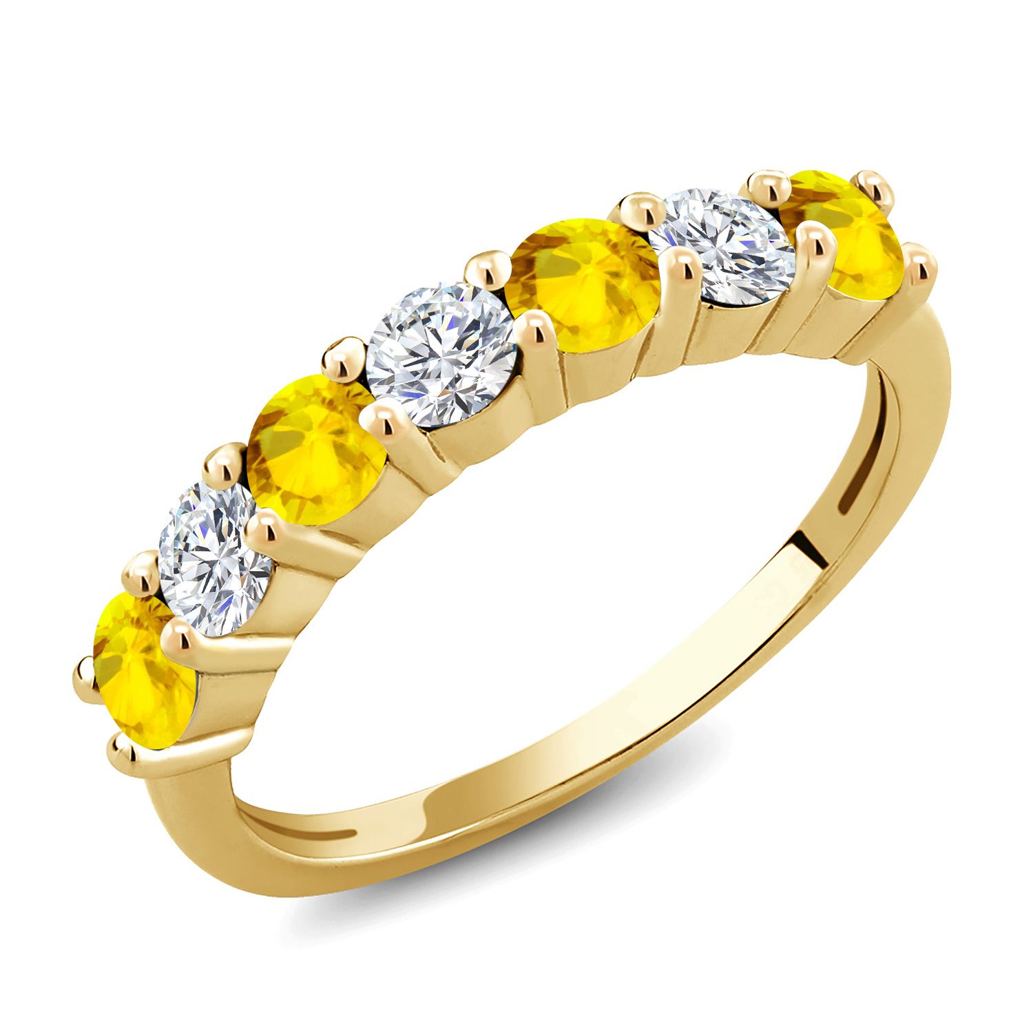 1.15 Ct Purple Amethyst G/H Lab Grown Diamond 18K Yellow Gold Plated Silver Ring - Picture 41 of 44