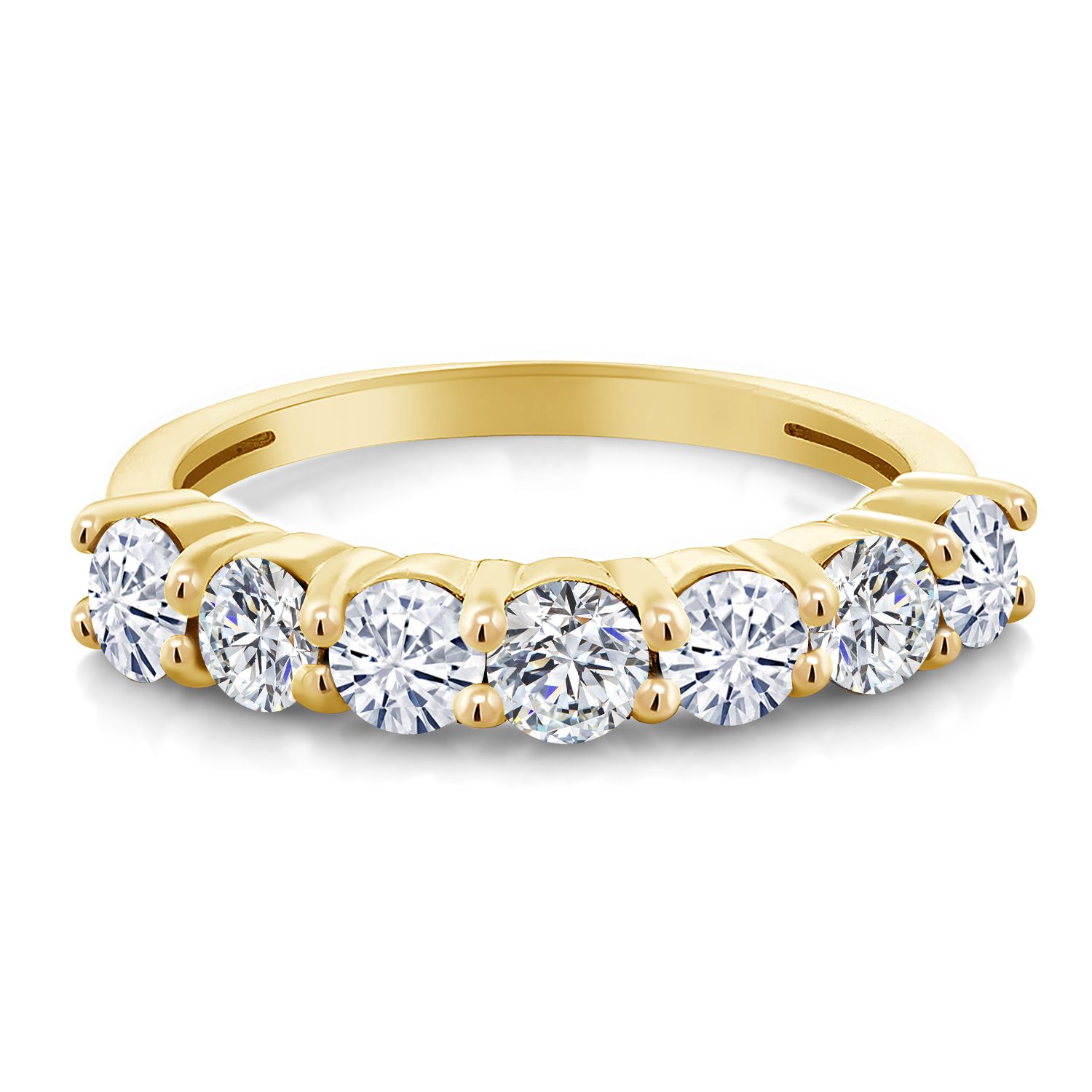 1.15 Ct Purple Amethyst G/H Lab Grown Diamond 18K Yellow Gold Plated Silver Ring - Picture 38 of 44