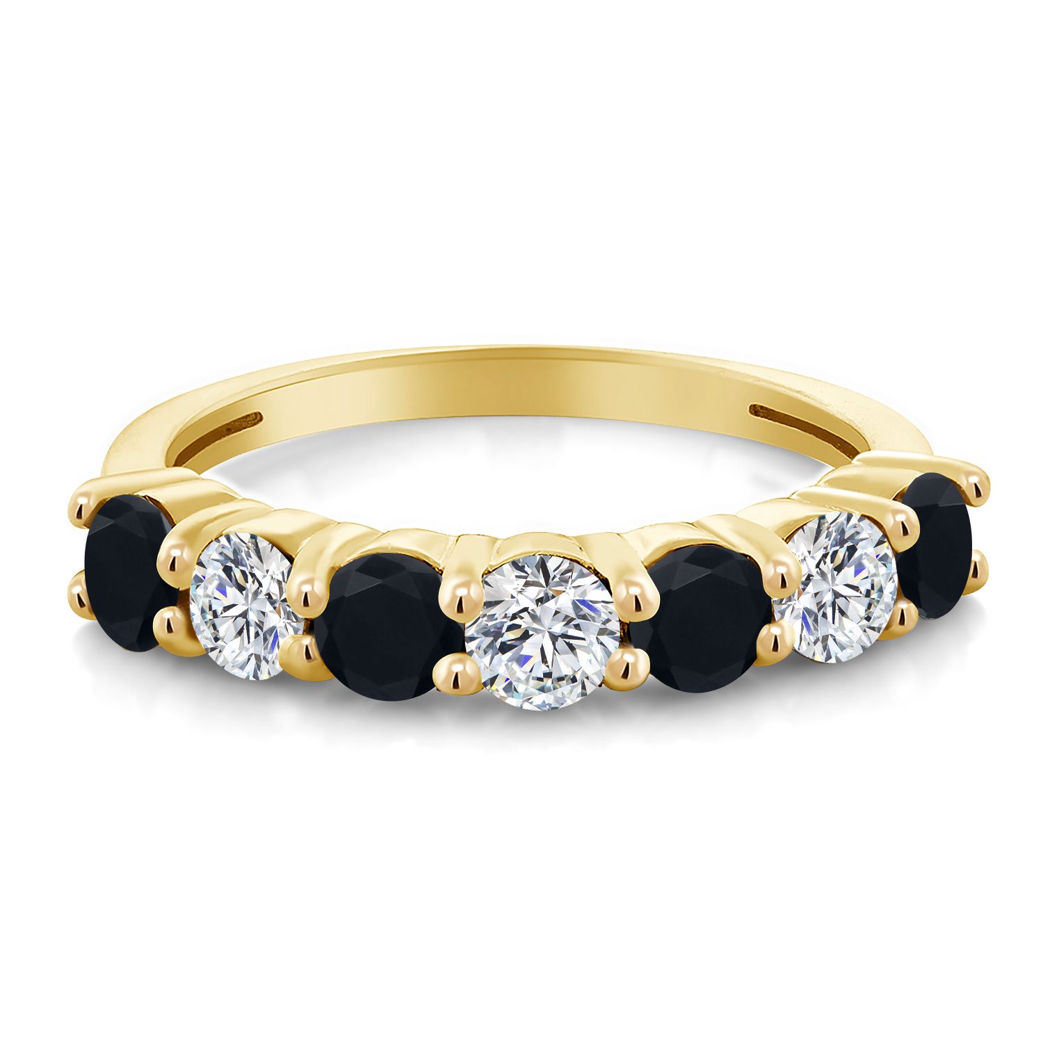 1.15 Ct Purple Amethyst G/H Lab Grown Diamond 18K Yellow Gold Plated Silver Ring - Picture 6 of 44