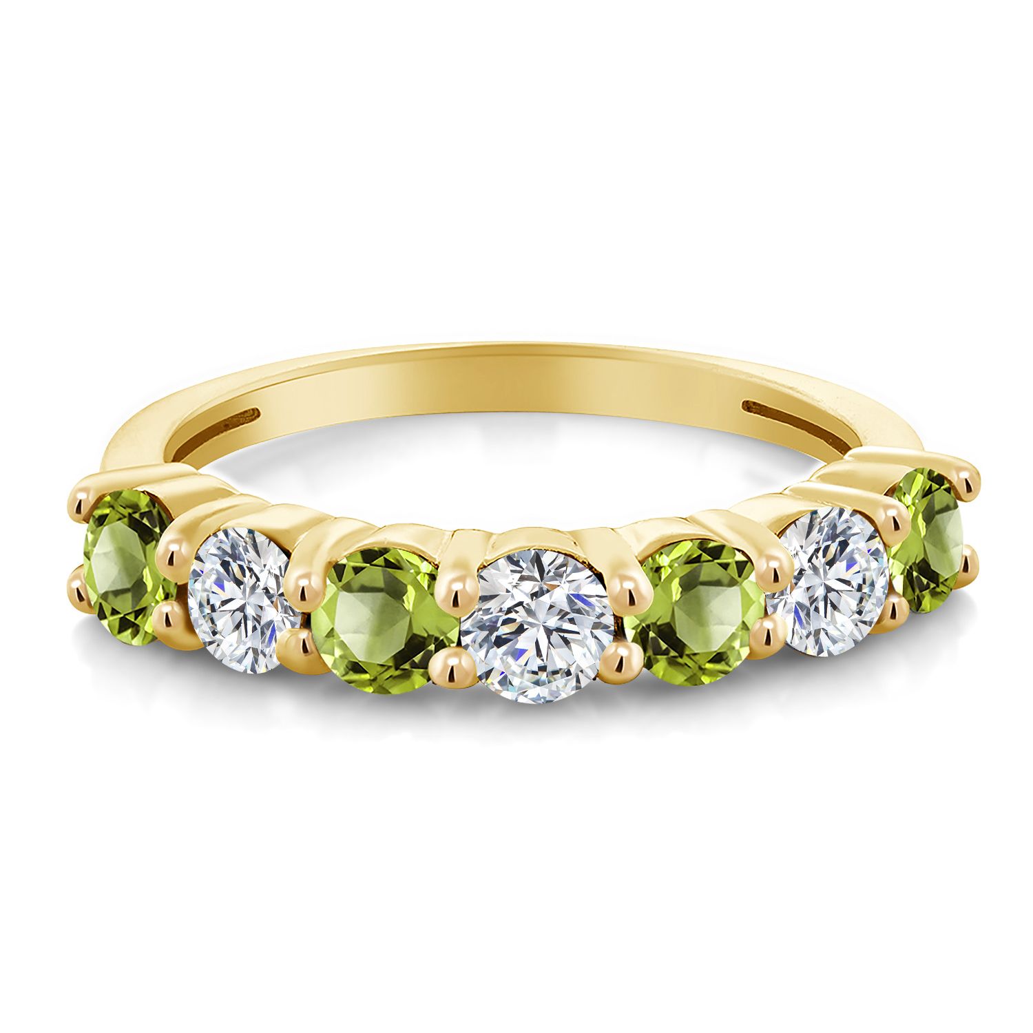 1.15 Ct Purple Amethyst G/H Lab Grown Diamond 18K Yellow Gold Plated Silver Ring - Picture 14 of 44