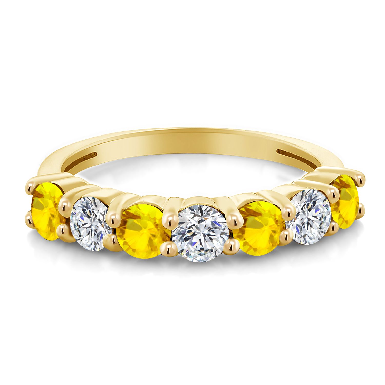 1.15 Ct Purple Amethyst G/H Lab Grown Diamond 18K Yellow Gold Plated Silver Ring - Picture 42 of 44