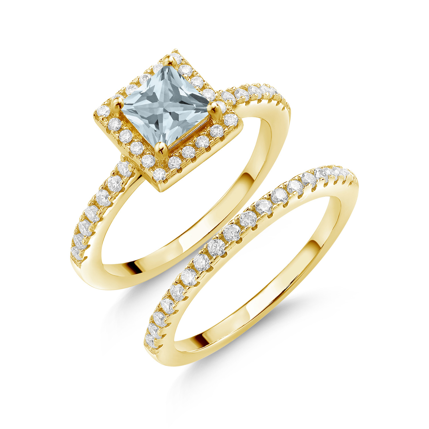 18K Yellow Gold Plated Silver Ring Garnet Moissanite 0.56ct DEW - Picture 16 of 25