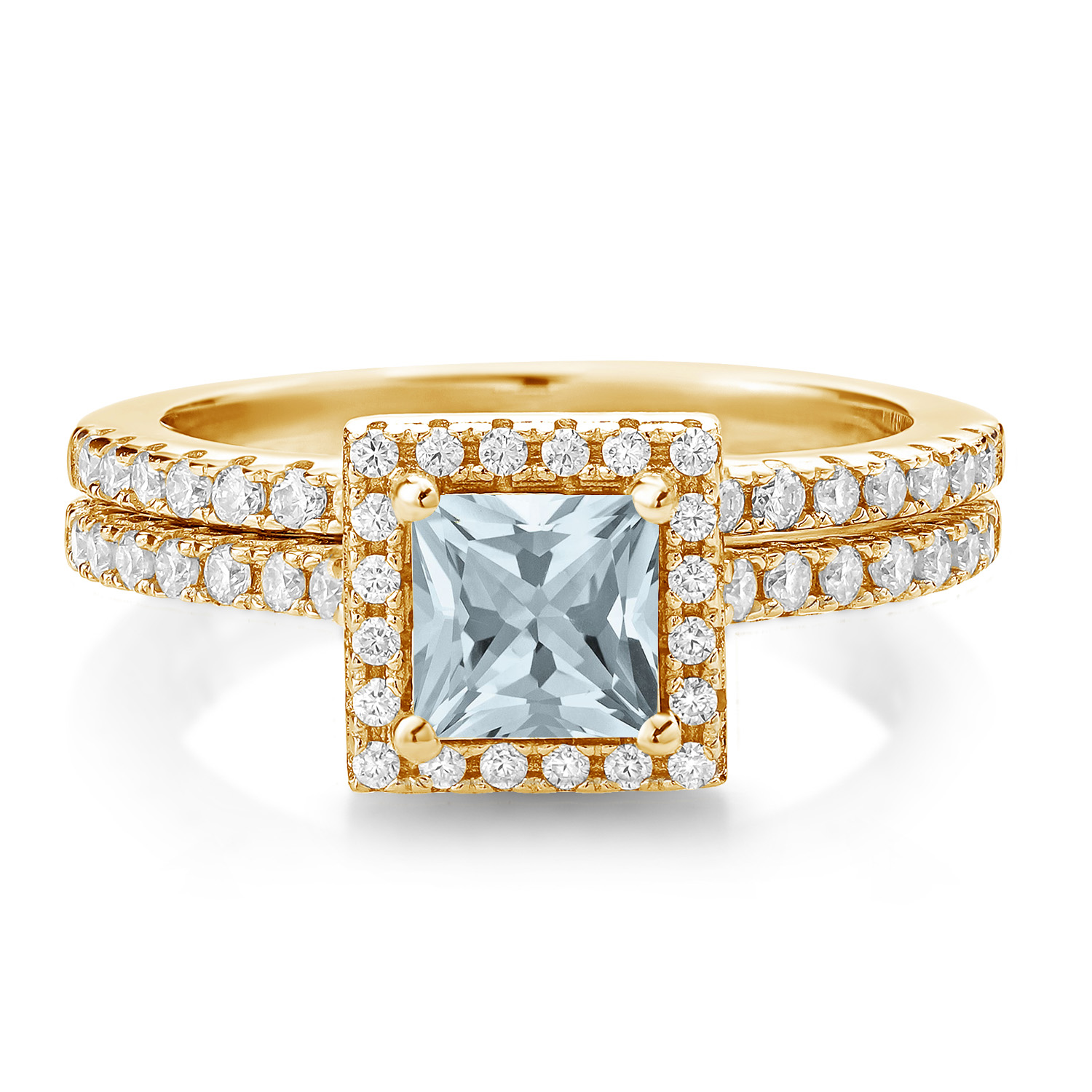 18K Yellow Gold Plated Silver Ring Garnet Moissanite 0.56ct DEW - Picture 17 of 25