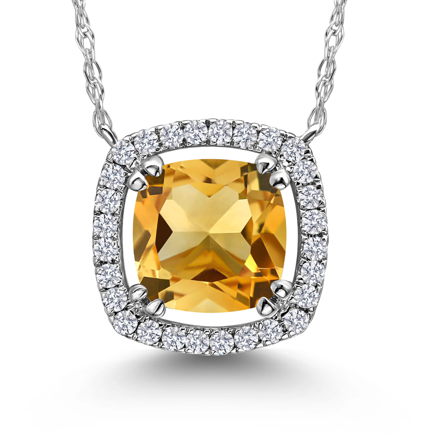 10K White Gold G/H Lab Grown Diamond Necklace Set with Moissanite (1.31 Cttw) - Picture 91 of 96