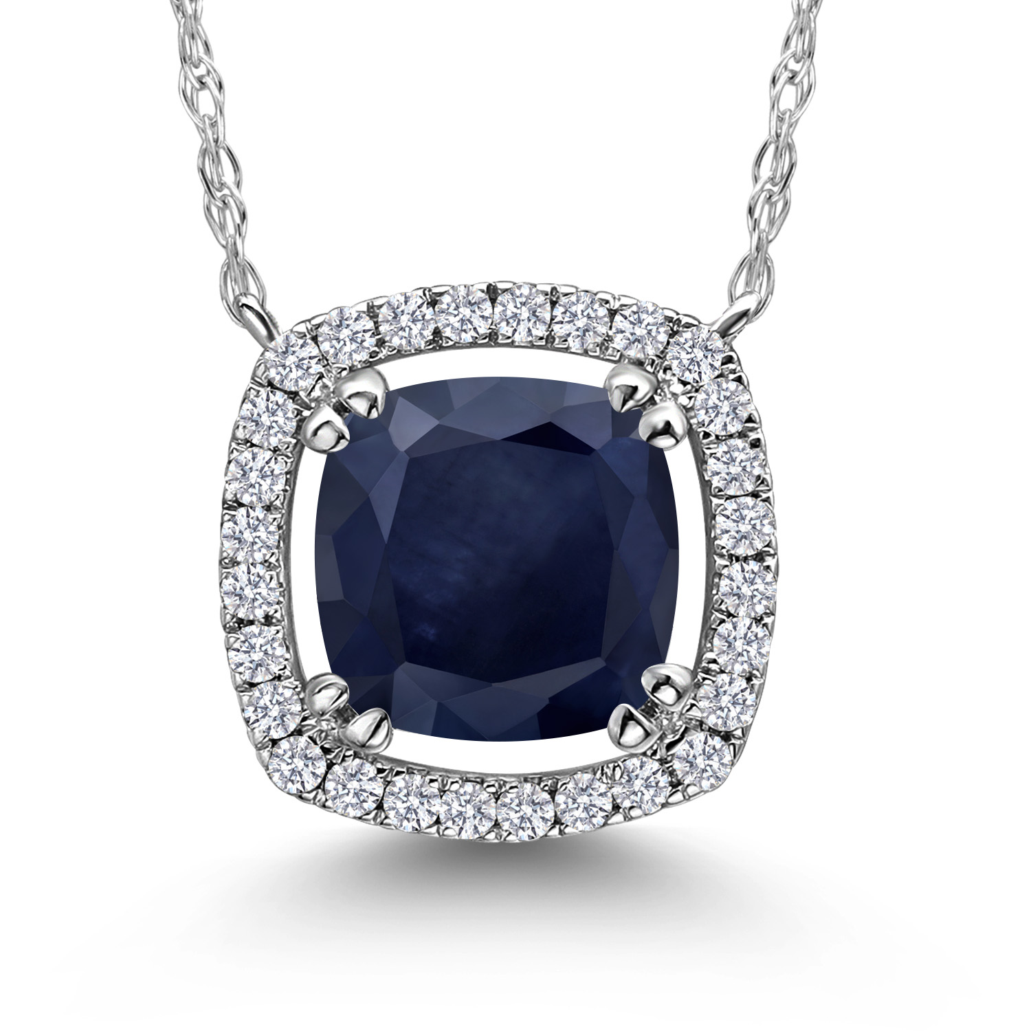 10K White Gold G/H Lab Grown Diamond Necklace Set with Moissanite (1.31 Cttw) - Picture 13 of 96