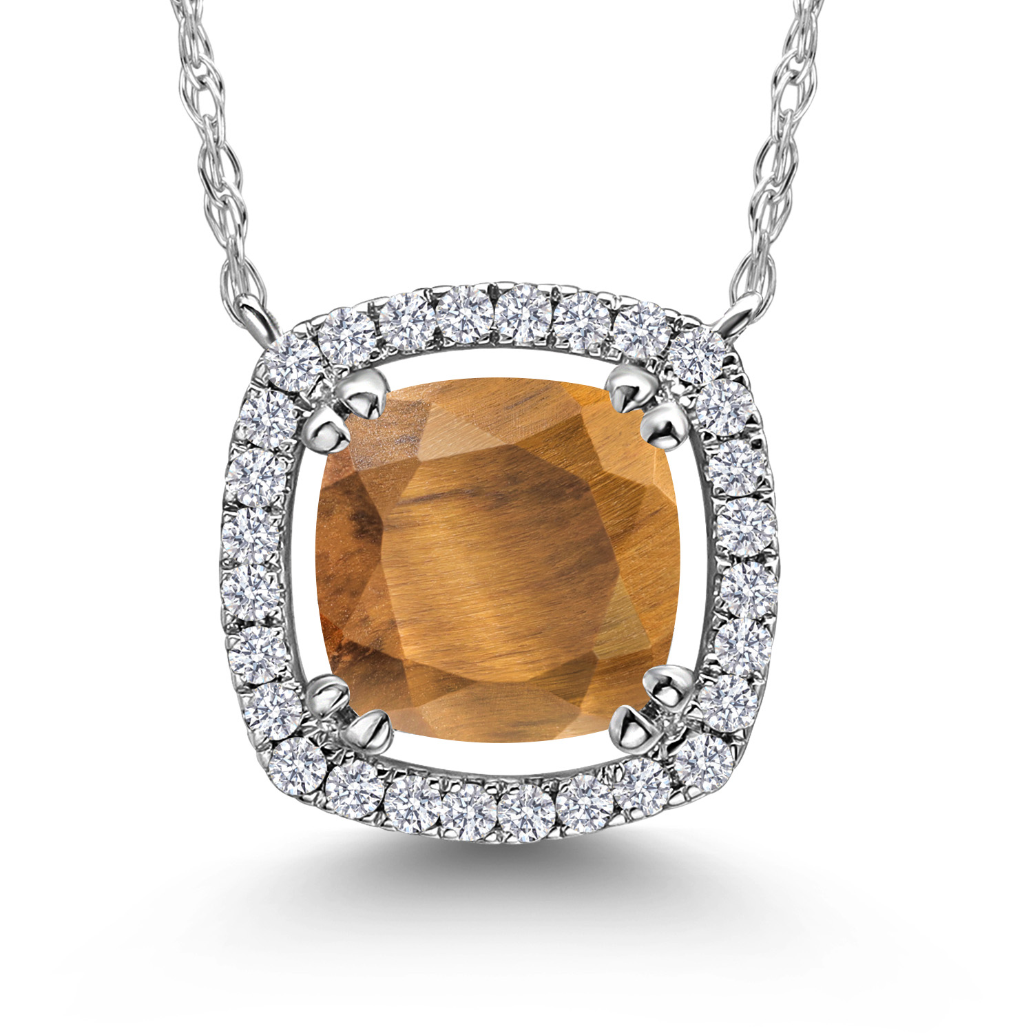 10K White Gold G/H Lab Grown Diamond Necklace Set with Moissanite (1.31 Cttw) - Picture 19 of 96