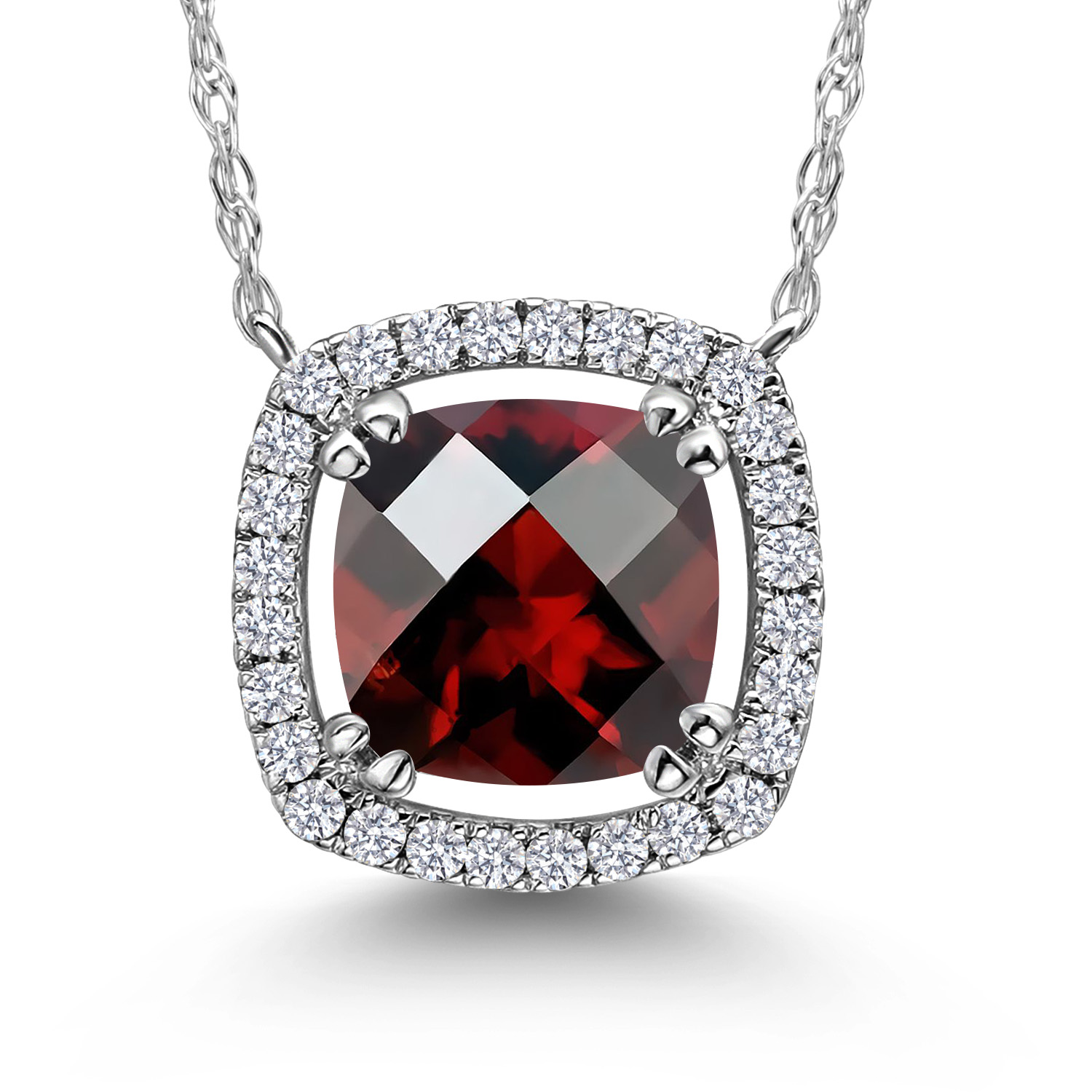 10K White Gold G/H Lab Grown Diamond Necklace Set with Moissanite (1.31 Cttw) - Picture 73 of 96