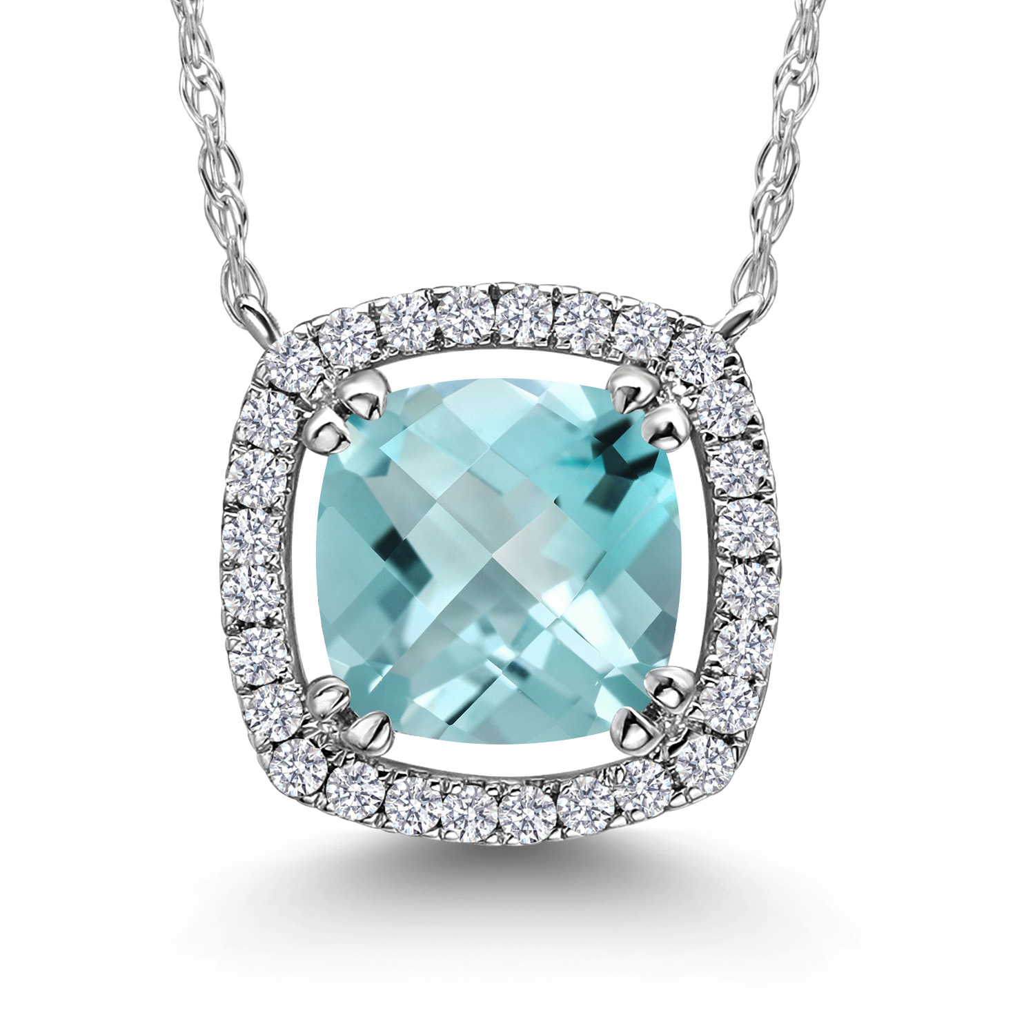 10K White Gold G/H Lab Grown Diamond Necklace Set with Moissanite (1.31 Cttw) - Picture 79 of 96