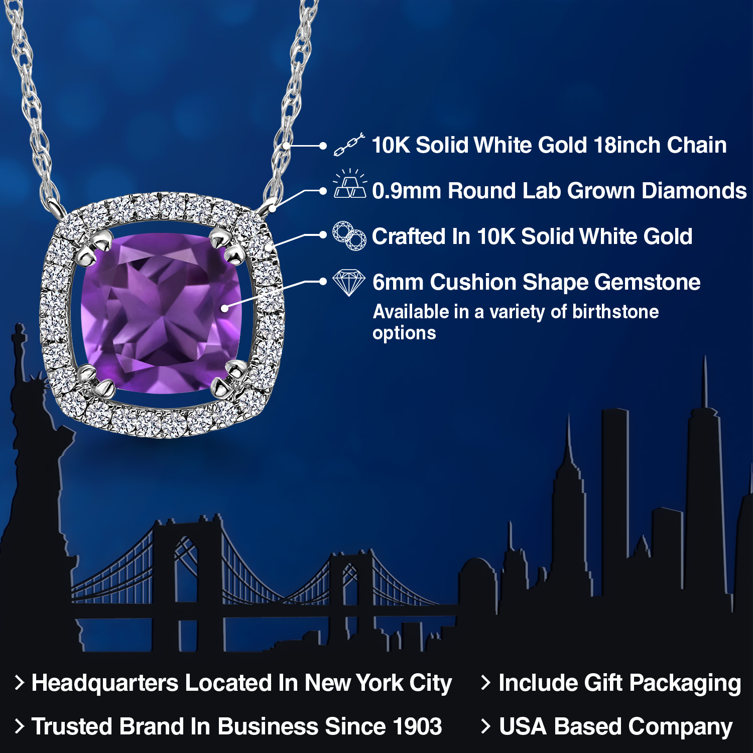 10K White Gold G/H Lab Grown Diamond Necklace Set with Moissanite (1.31 Cttw) - Picture 62 of 96