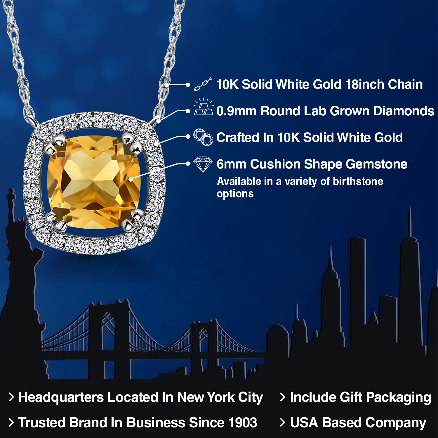 10K White Gold G/H Lab Grown Diamond Necklace Set with Moissanite (1.31 Cttw) - Picture 92 of 96