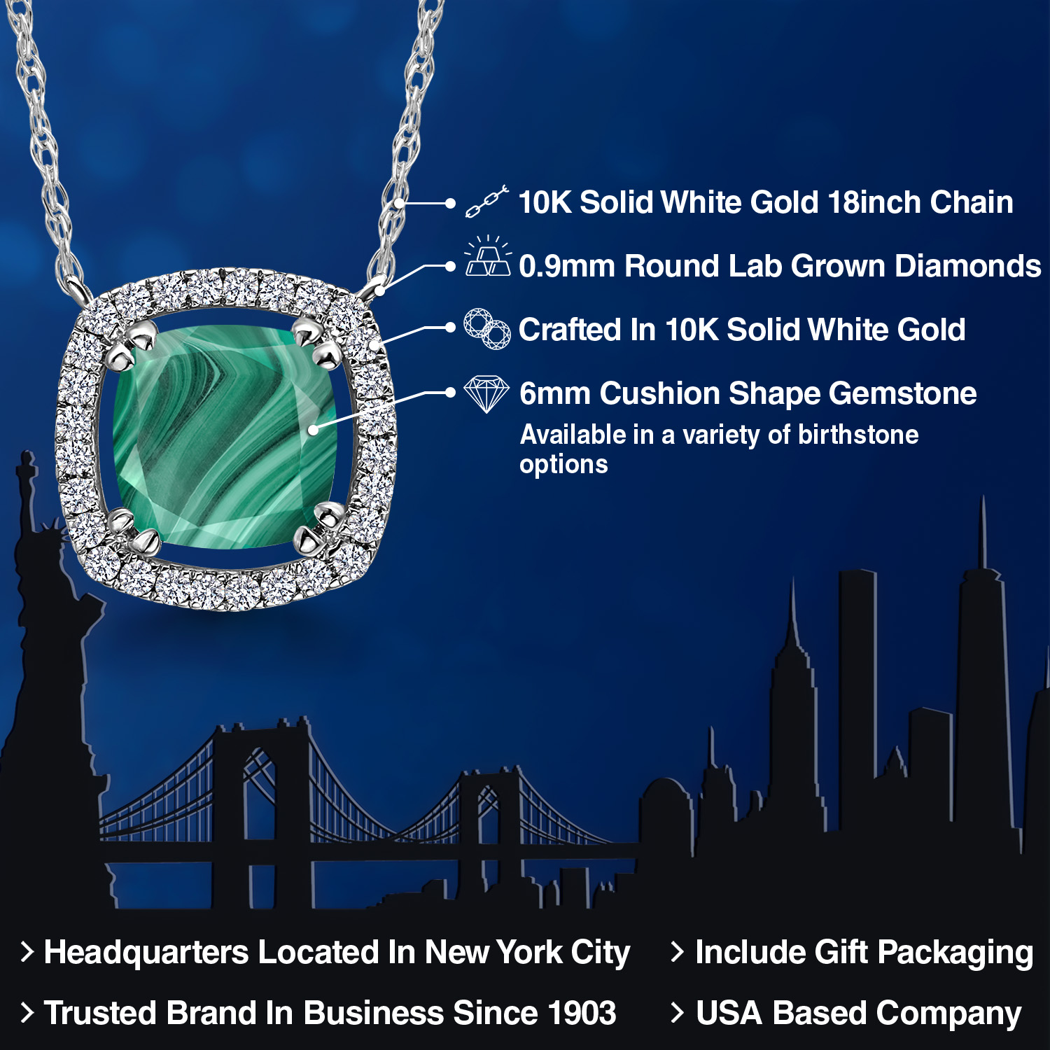 10K White Gold G/H Lab Grown Diamond Necklace Set with Moissanite (1.31 Cttw) - Picture 26 of 96