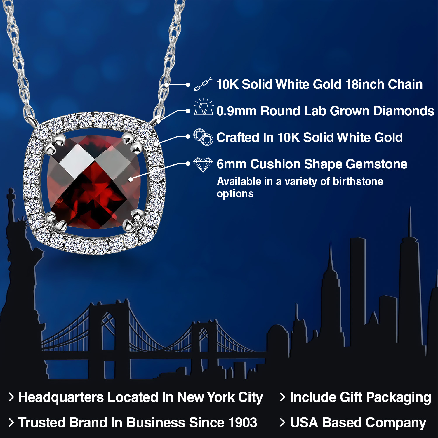 10K White Gold G/H Lab Grown Diamond Necklace Set with Moissanite (1.31 Cttw) - Picture 74 of 96