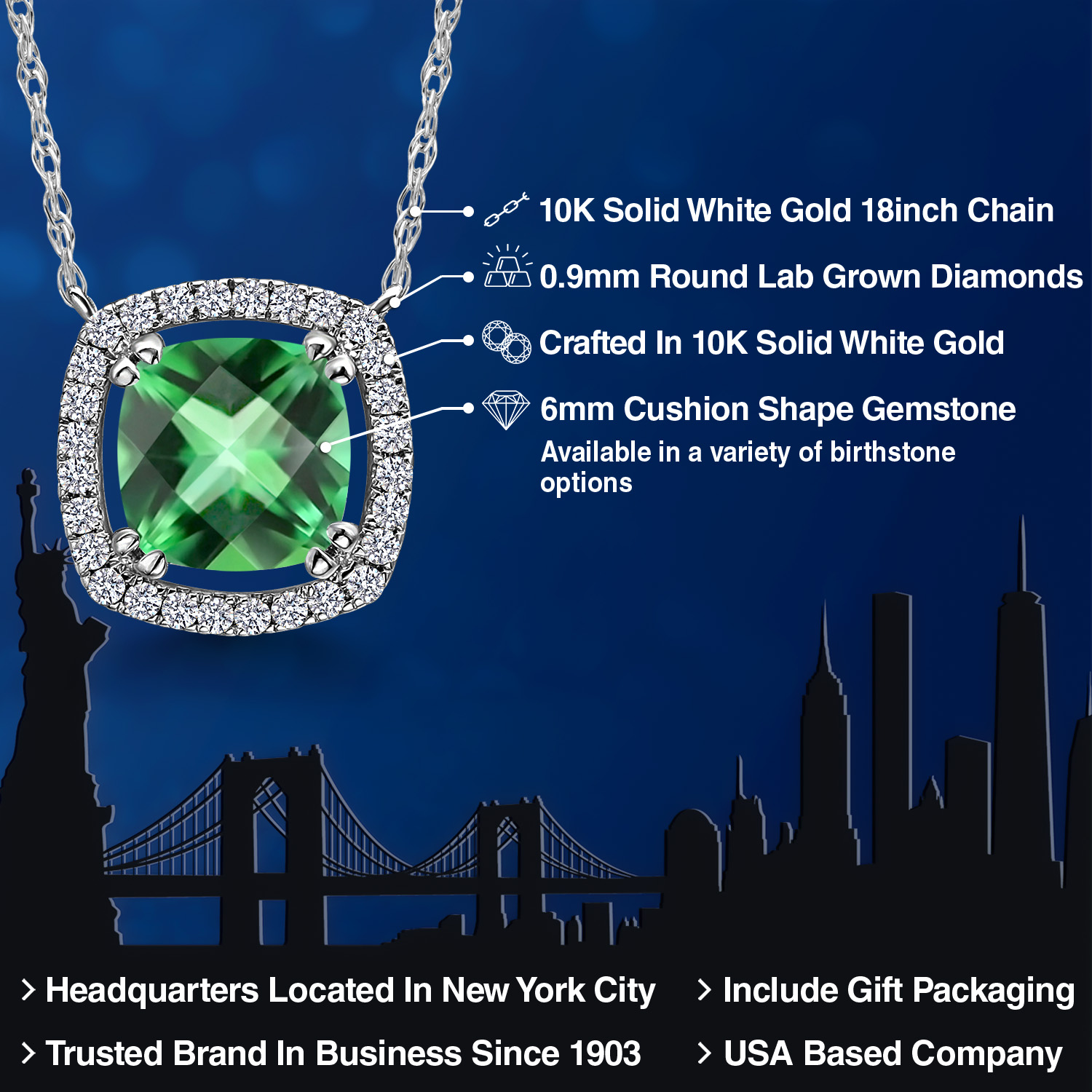 10K White Gold G/H Lab Grown Diamond Necklace Set with Moissanite (1.31 Cttw) - Picture 68 of 96