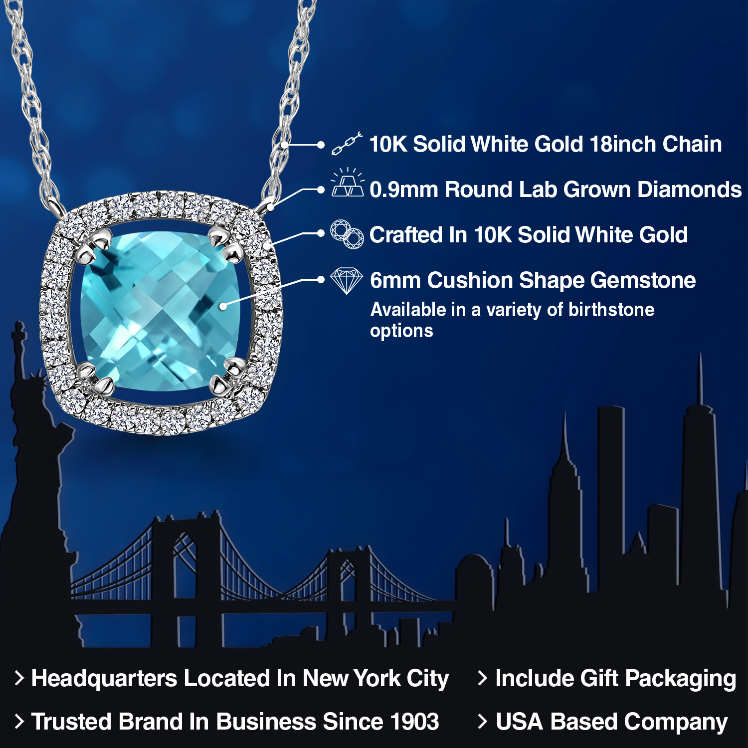 10K White Gold G/H Lab Grown Diamond Necklace Set with Moissanite (1.31 Cttw) - Picture 86 of 96