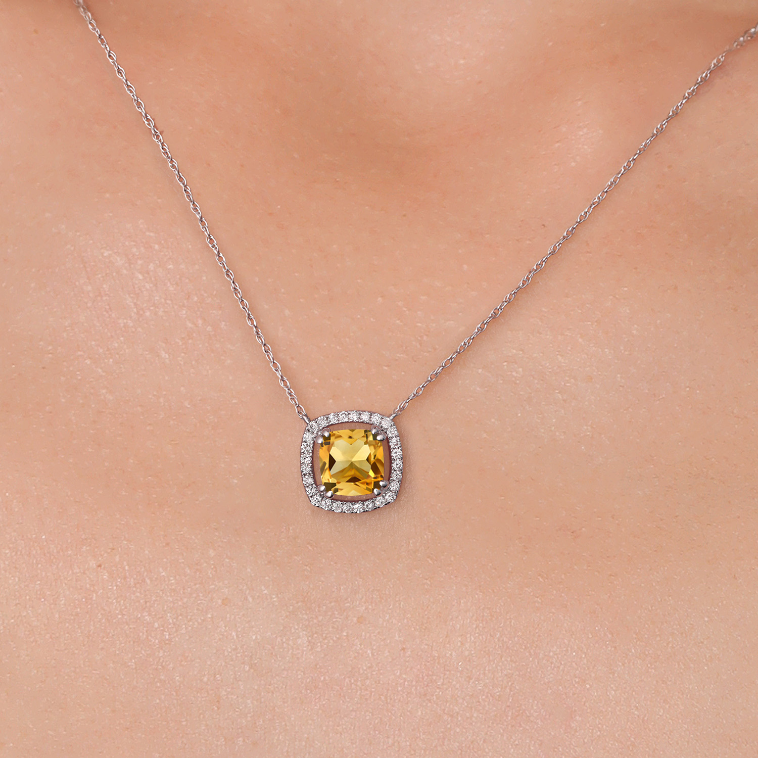 10K White Gold G/H Lab Grown Diamond Necklace Set with Moissanite (1.31 Cttw) - Picture 93 of 96