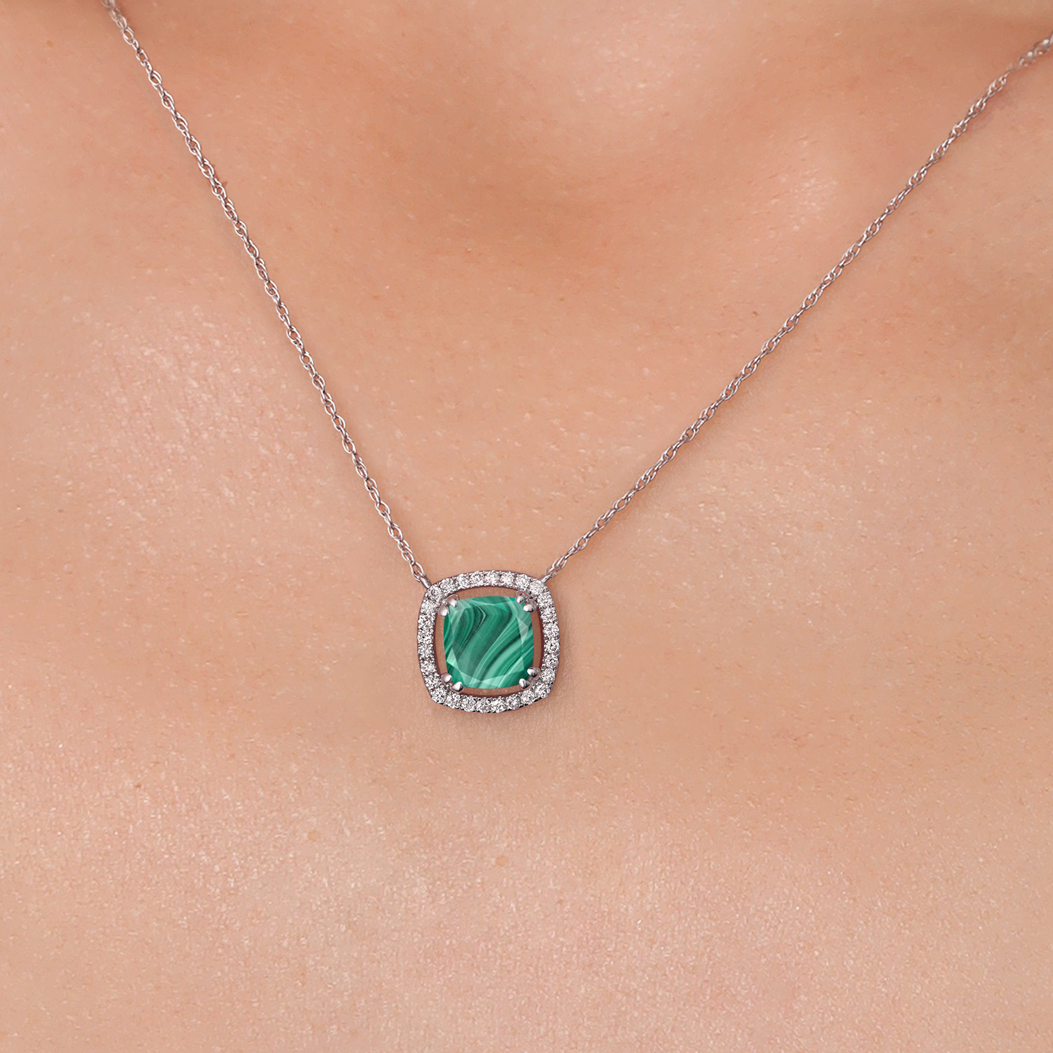 10K White Gold G/H Lab Grown Diamond Necklace Set with Moissanite (1.31 Cttw) - Picture 27 of 96