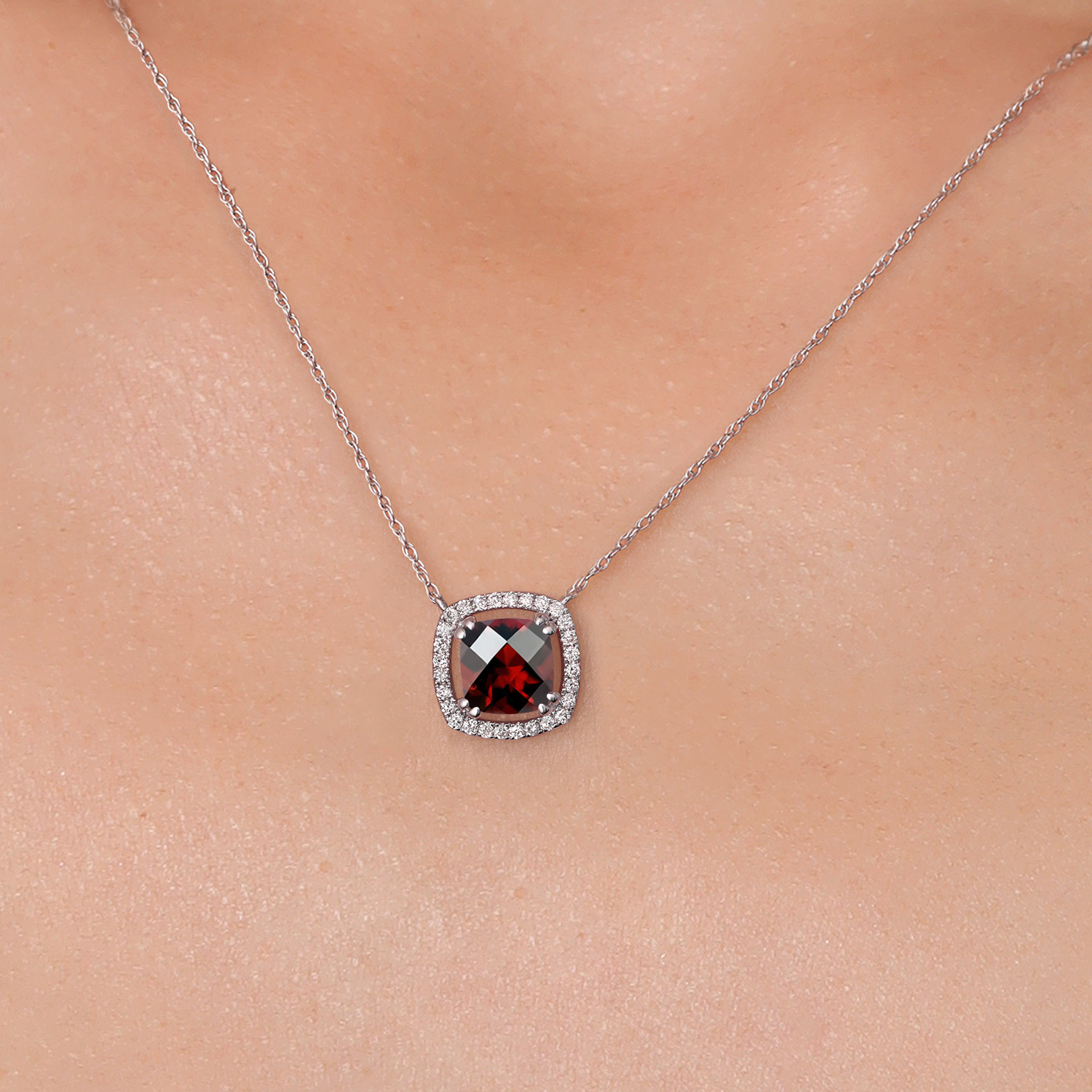 10K White Gold G/H Lab Grown Diamond Necklace Set with Moissanite (1.31 Cttw) - Picture 75 of 96