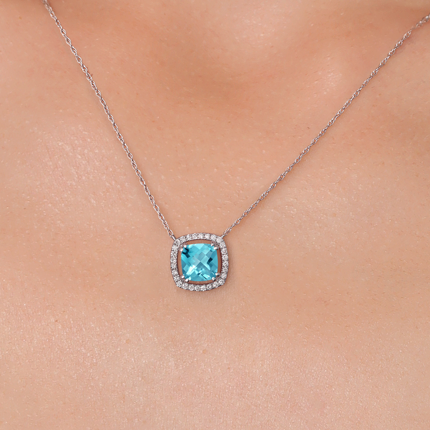 10K White Gold G/H Lab Grown Diamond Necklace Set with Moissanite (1.31 Cttw) - Picture 87 of 96